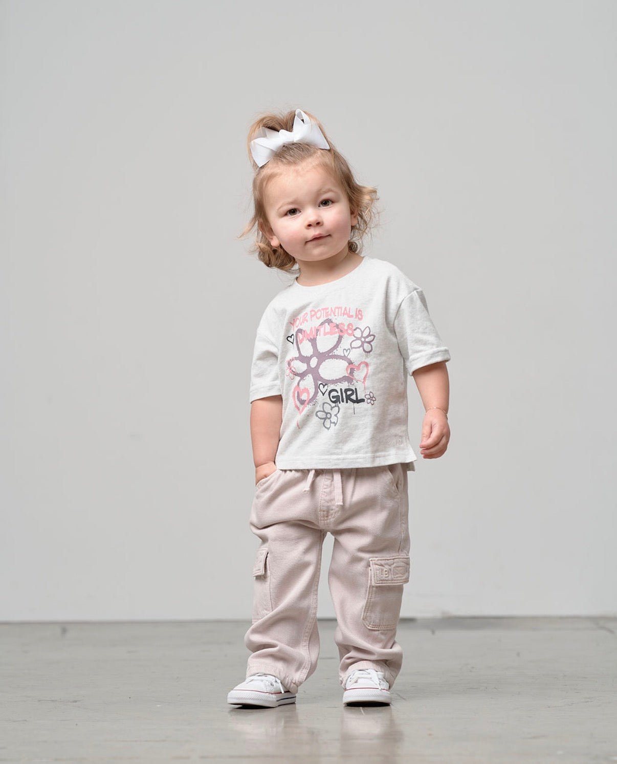 Limitless Tee - Light Heather Grey - Little Bipsy