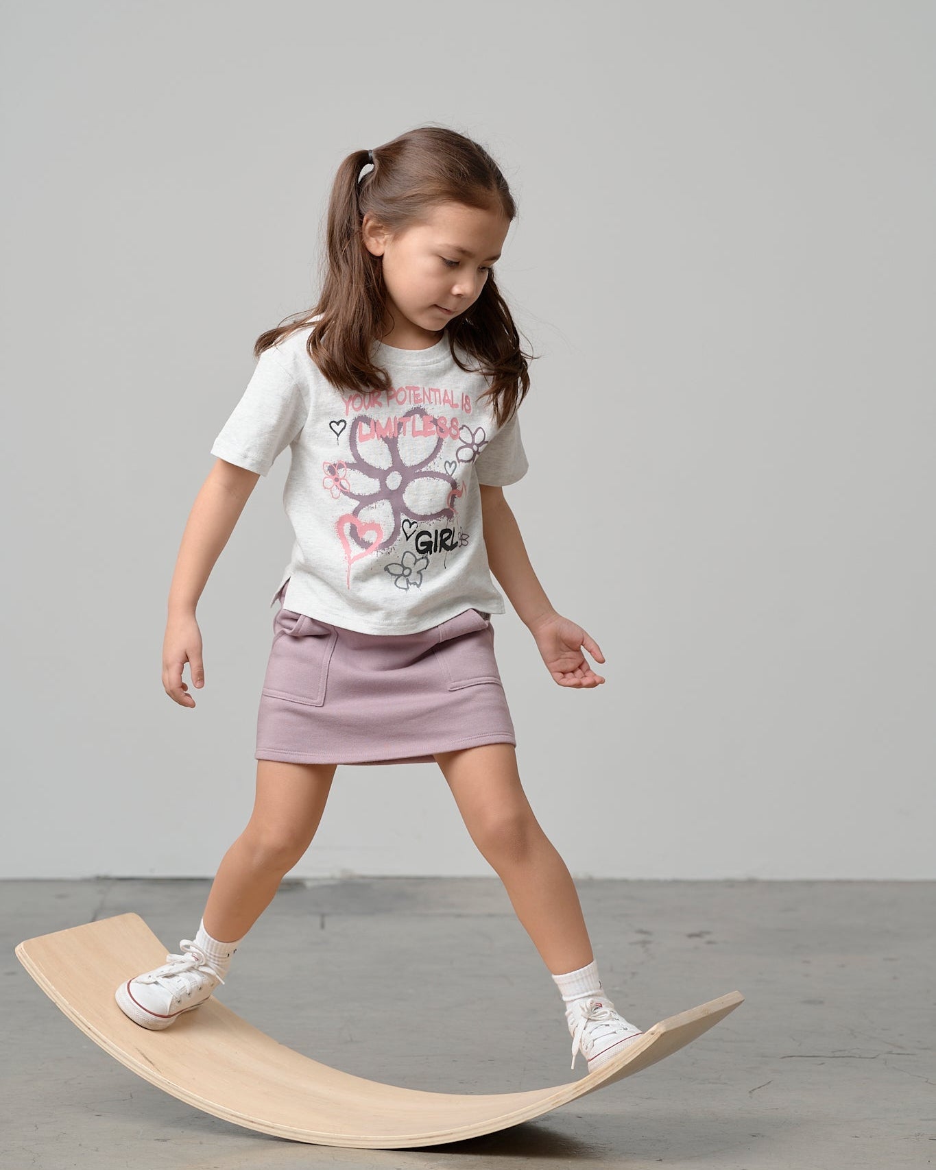 Limitless Tee - Light Heather Grey - Little Bipsy