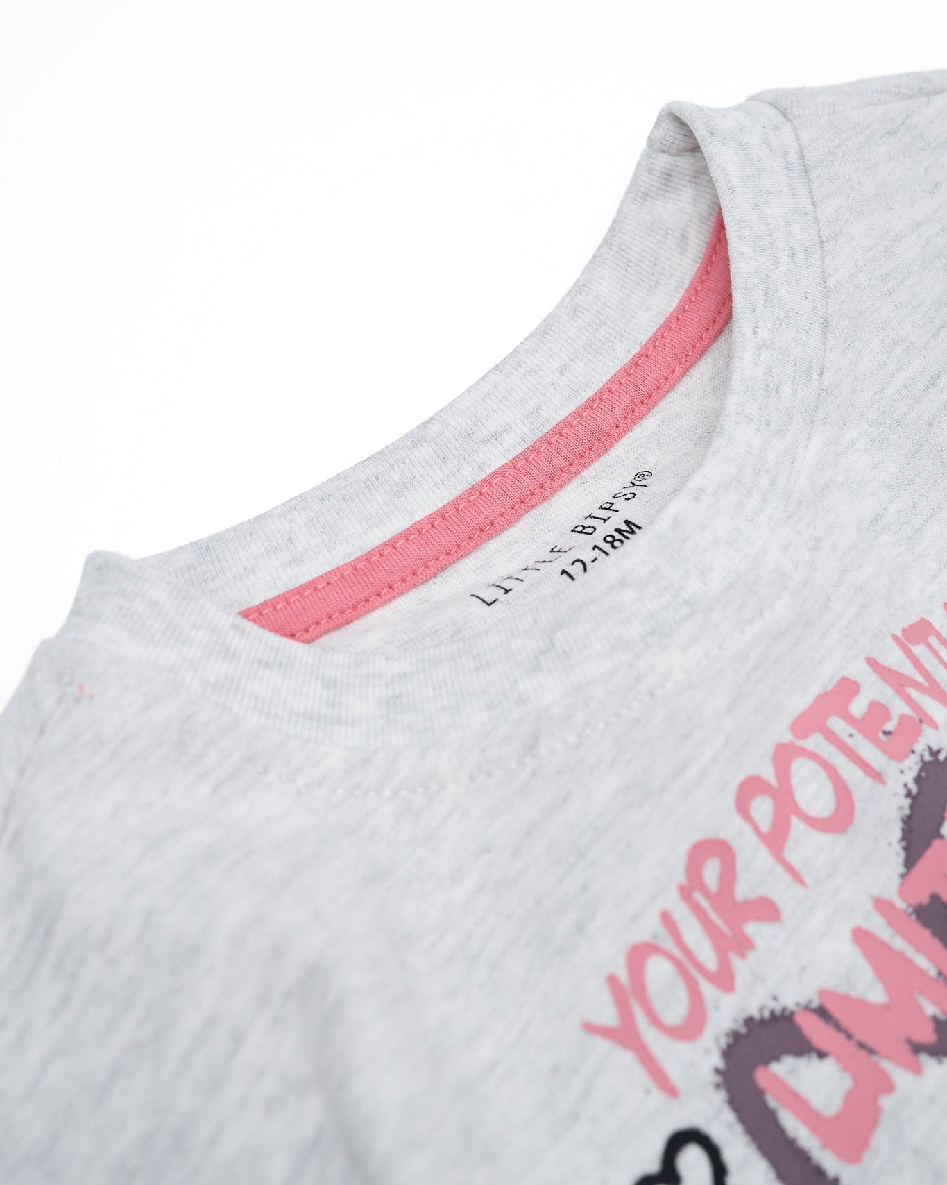 Limitless Tee - Light Heather Grey - Little Bipsy