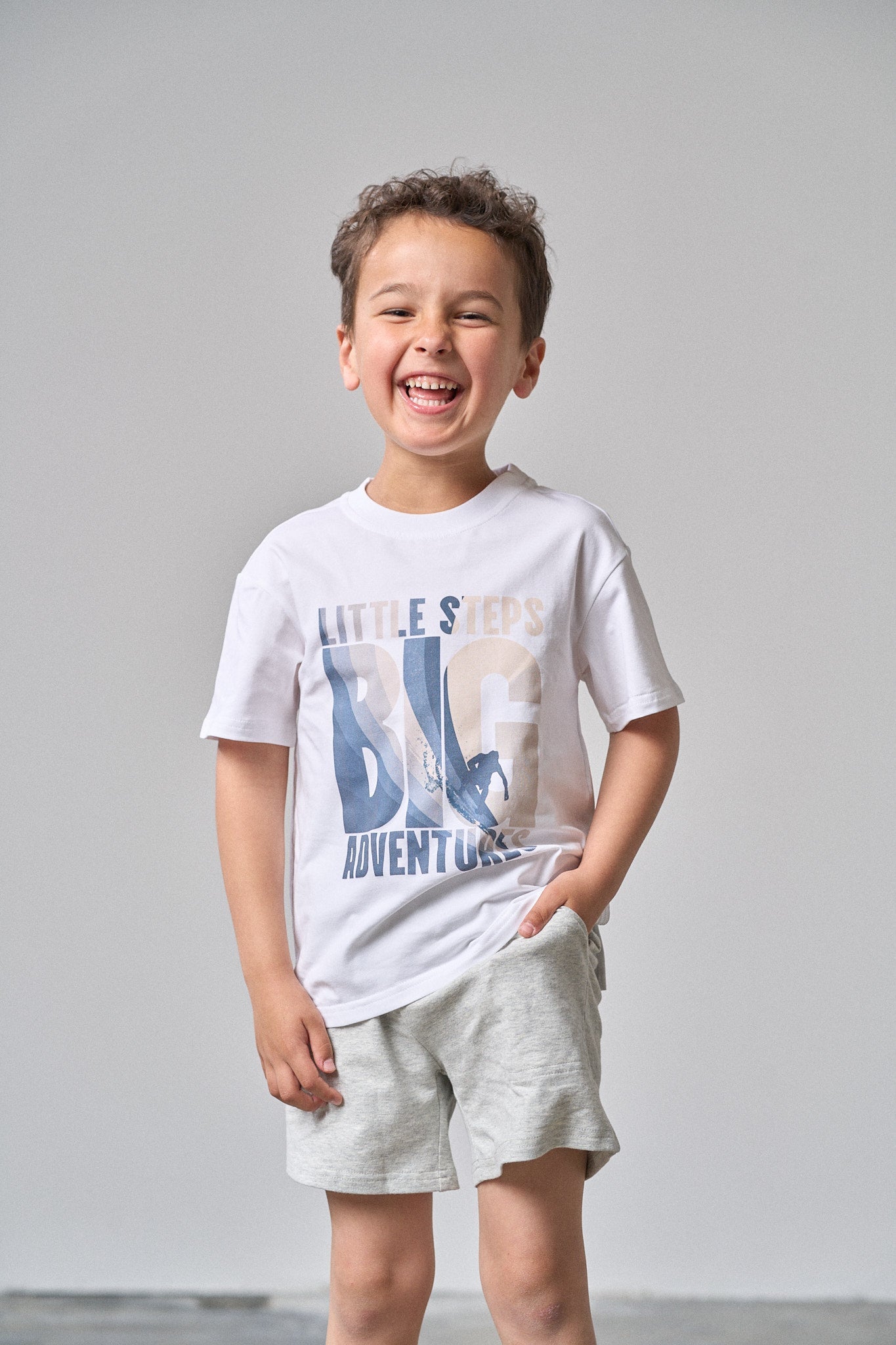 Little Steps, Big Adventures Waves Tee - Little Bipsy