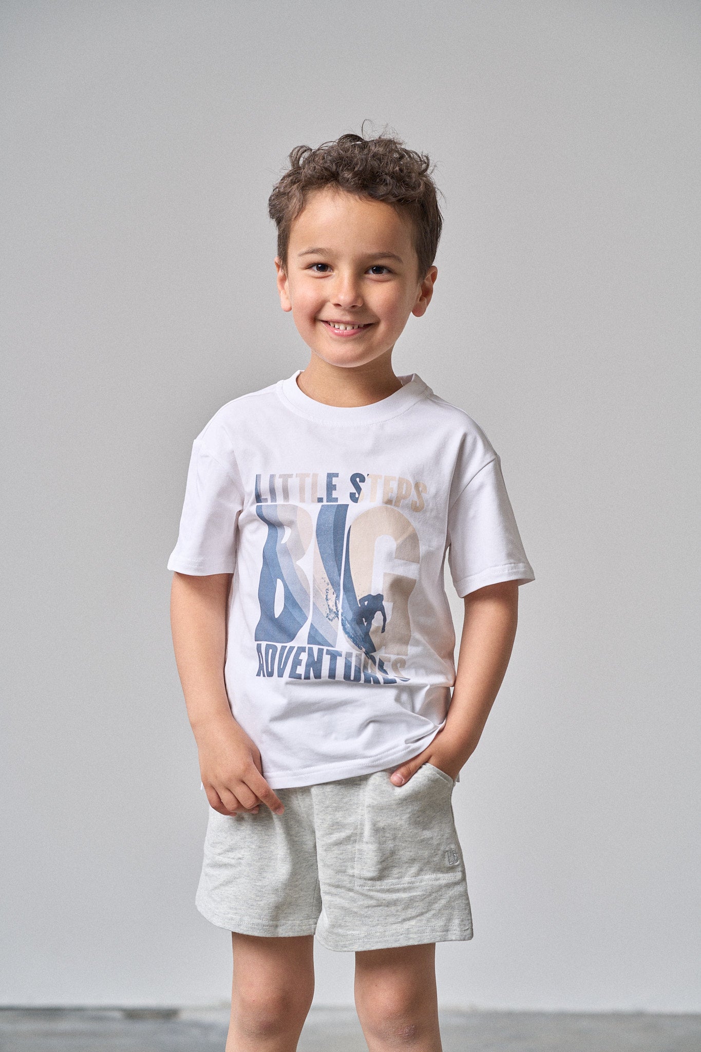 Little Steps, Big Adventures Waves Tee - Little Bipsy