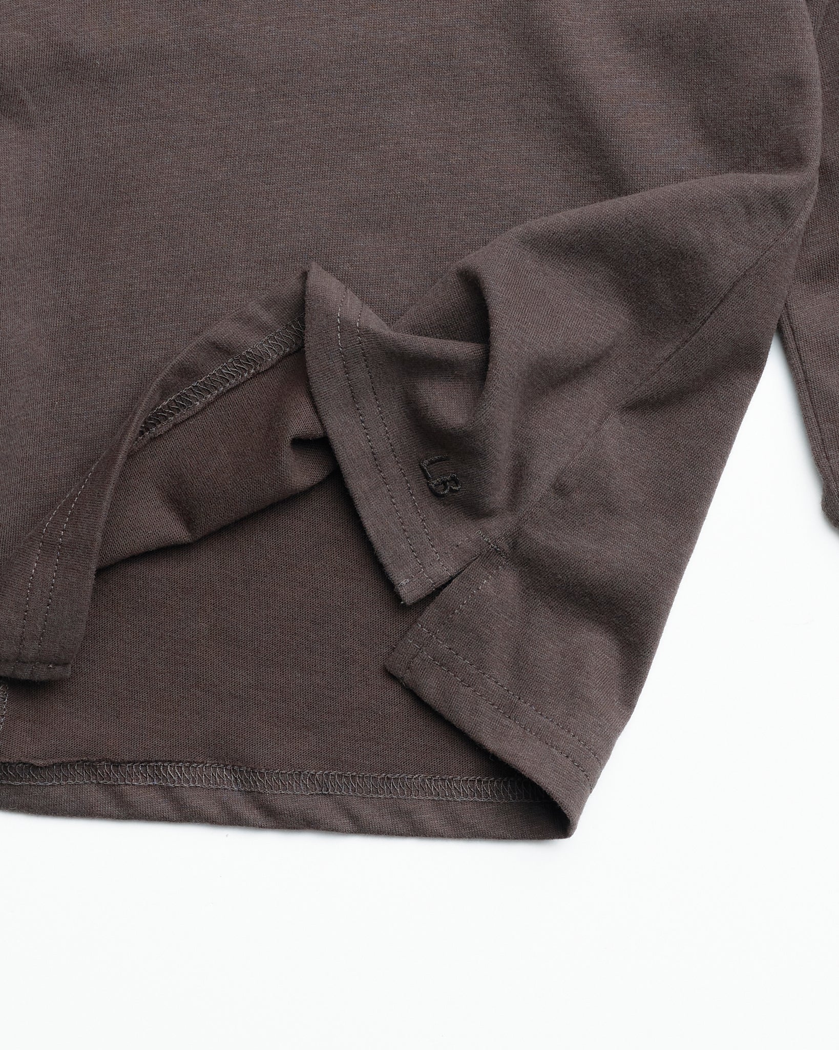 Long Sleeve Elevated Tee - Brown - Little Bipsy