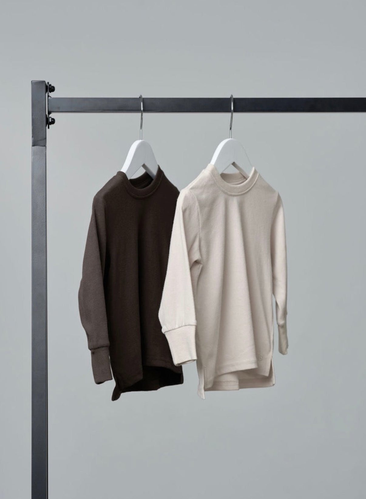 Long Sleeve Elevated Tee - Cream - Little Bipsy