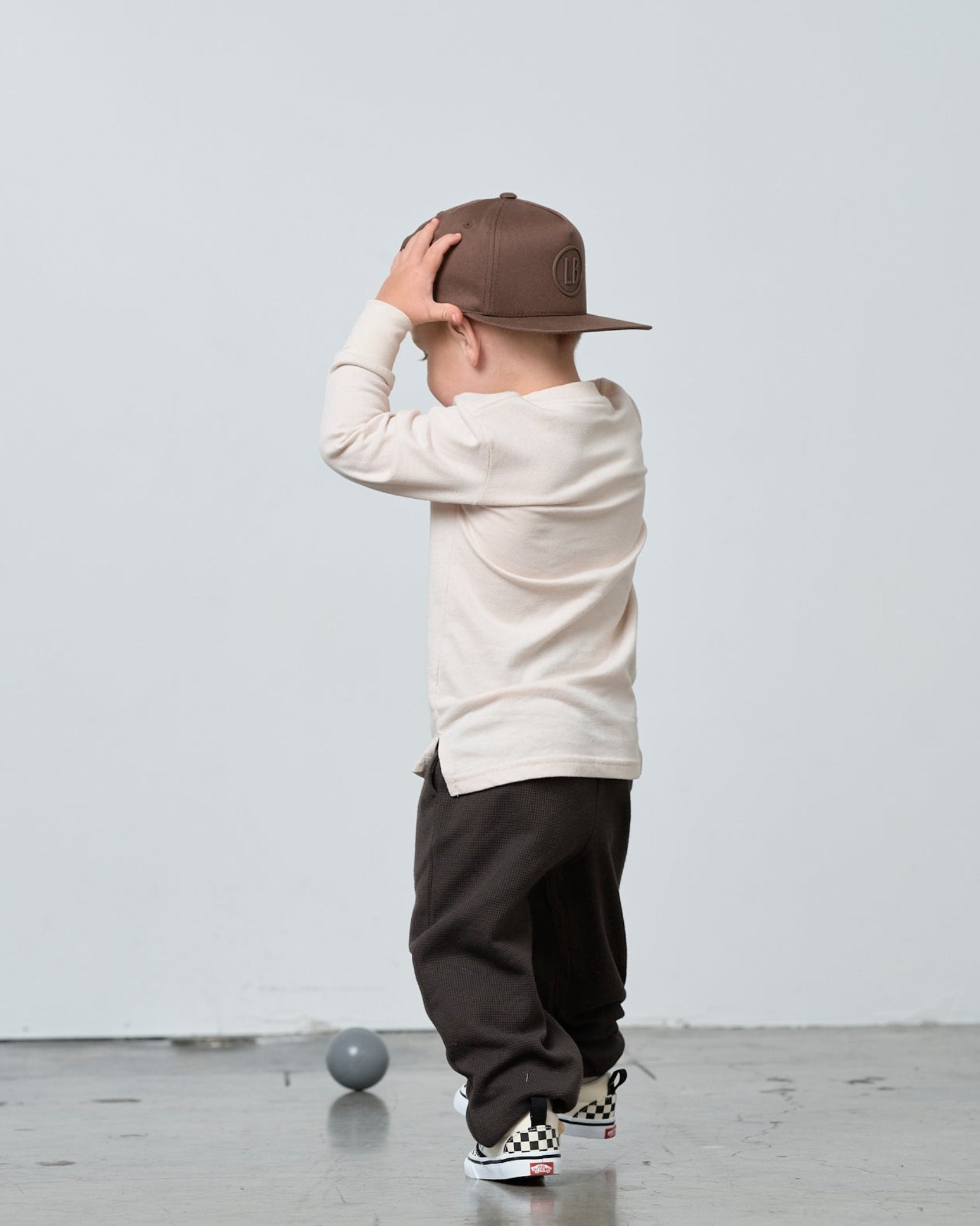 Long Sleeve Elevated Tee - Cream - Little Bipsy