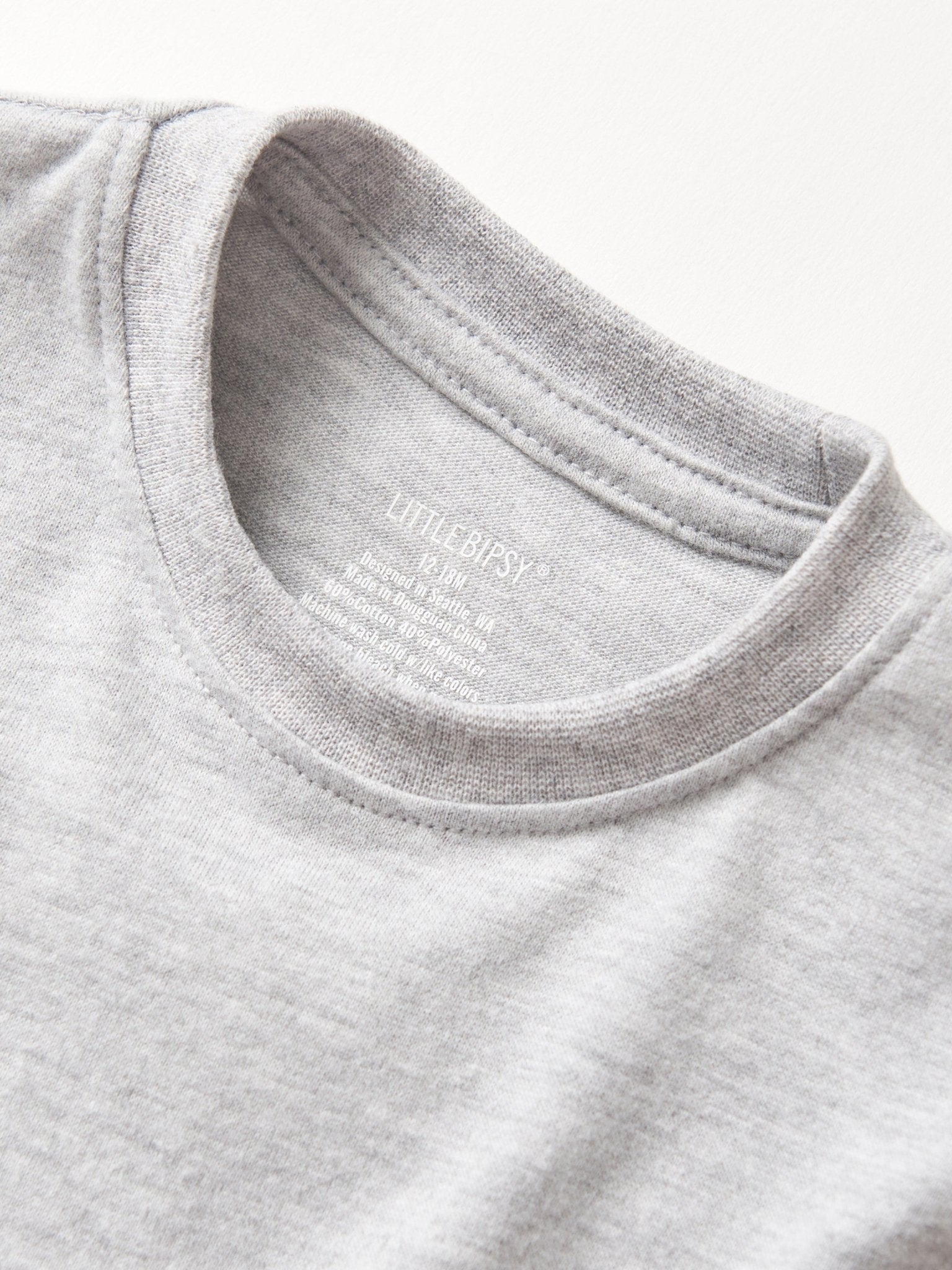 Long Sleeve Elevated Tee - Grey - Little Bipsy