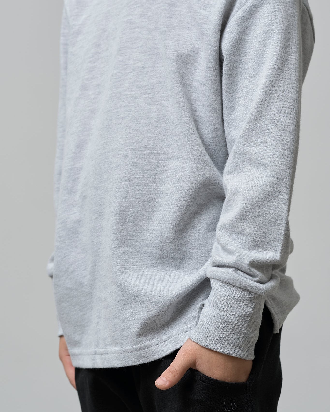 Long Sleeve Elevated Tee - Grey - Little Bipsy