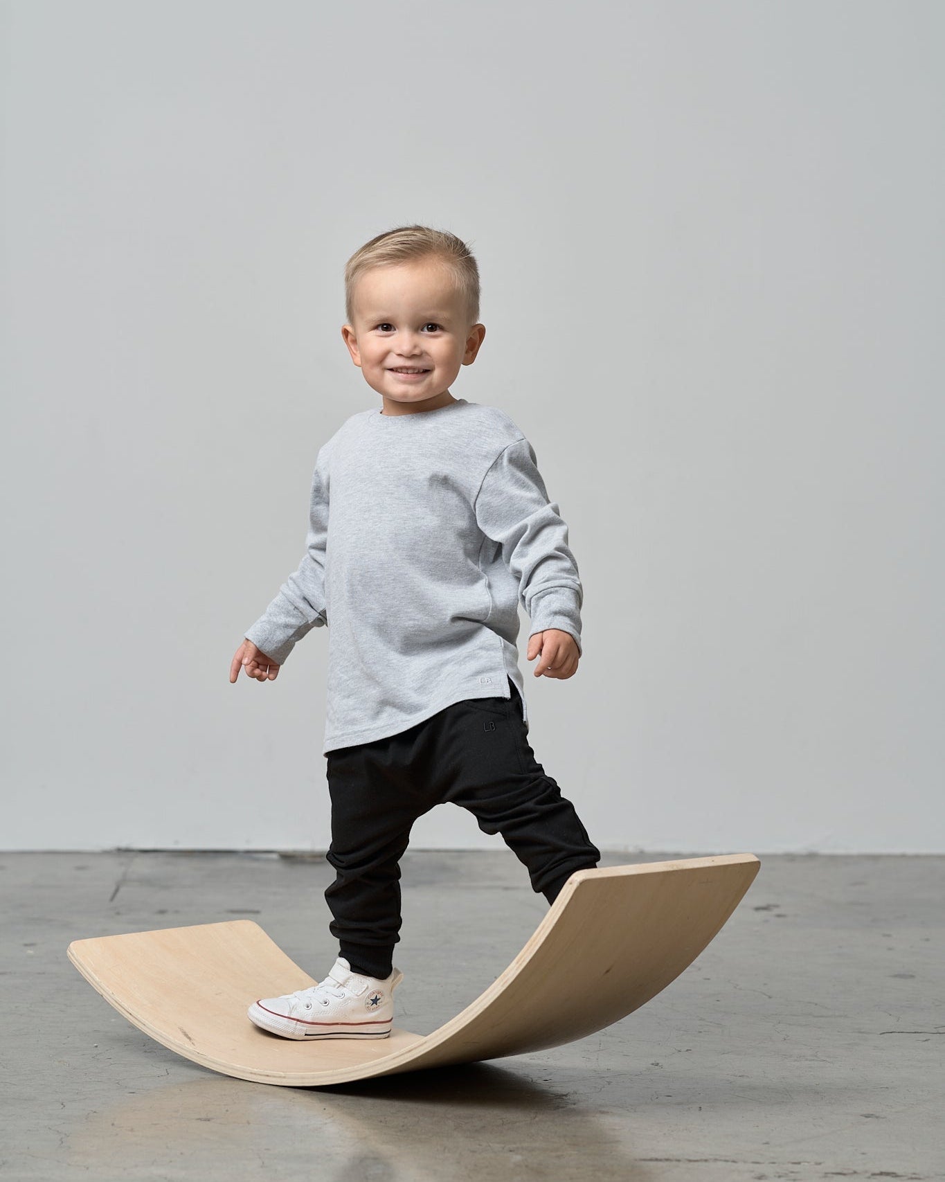 Long Sleeve Elevated Tee - Grey - Little Bipsy