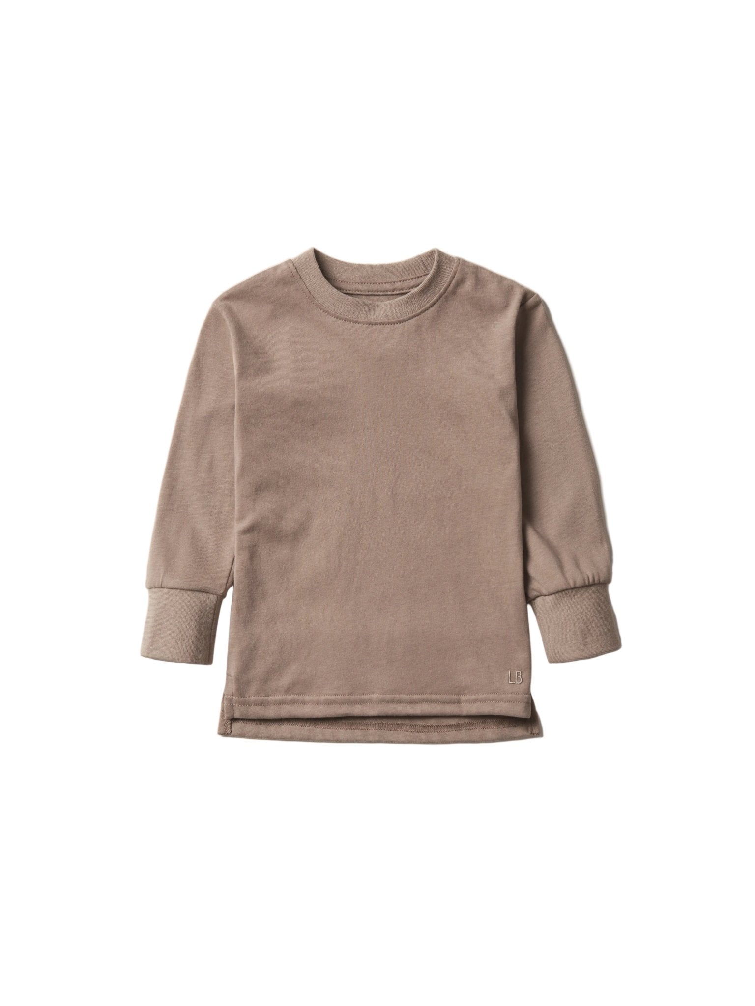 Long Sleeve Elevated Tee - Mushroom - Little Bipsy