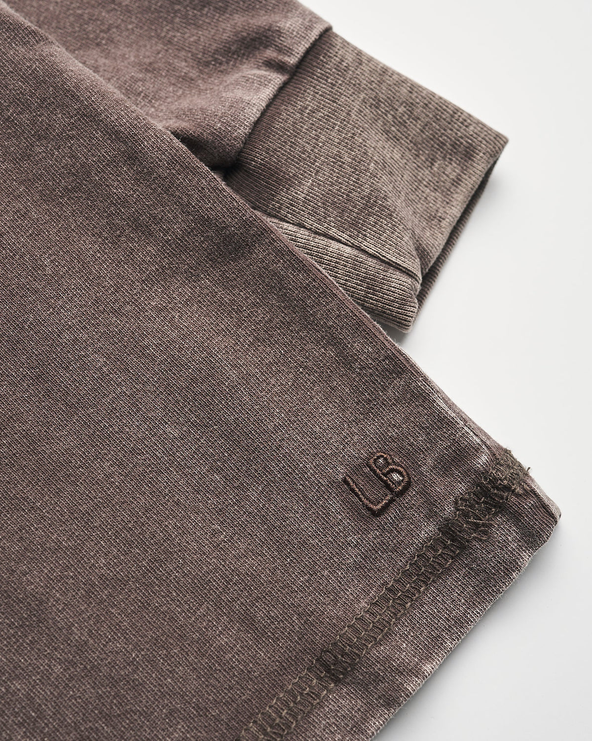 Long Sleeve Mineral Wash Tee - Brown - Little Bipsy