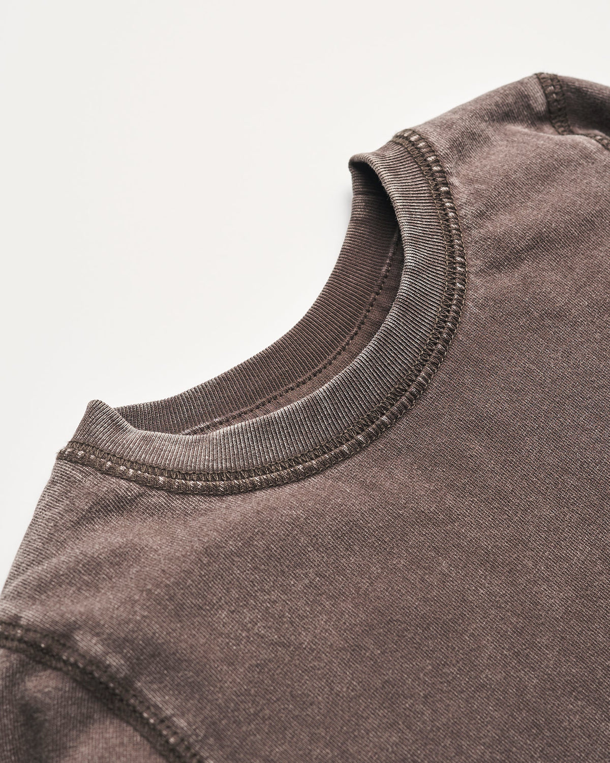 Long Sleeve Mineral Wash Tee - Brown - Little Bipsy