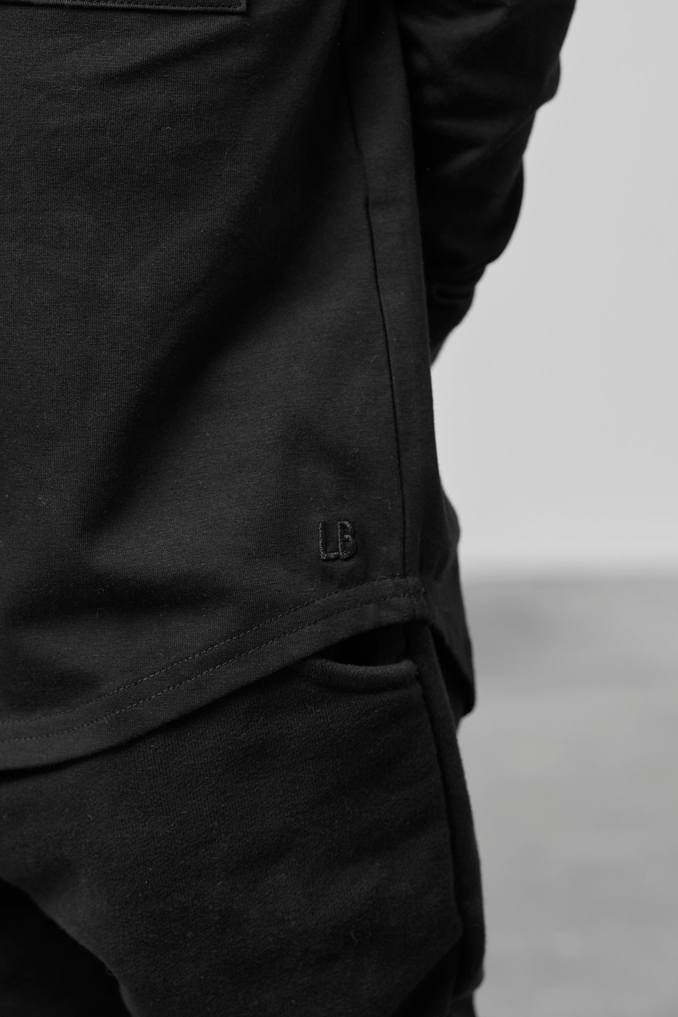 Long Sleeve Pocket Tee - Black - Little Bipsy