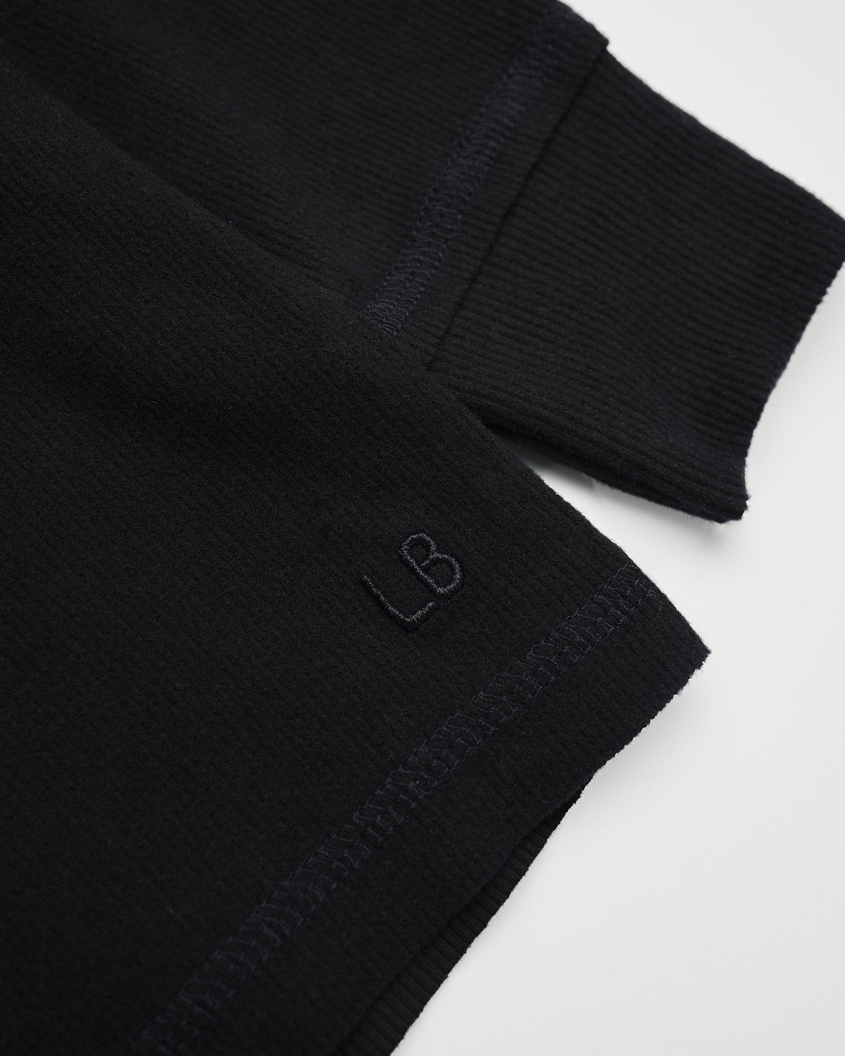 Long Sleeve Ribbed Tee - Black - Little Bipsy
