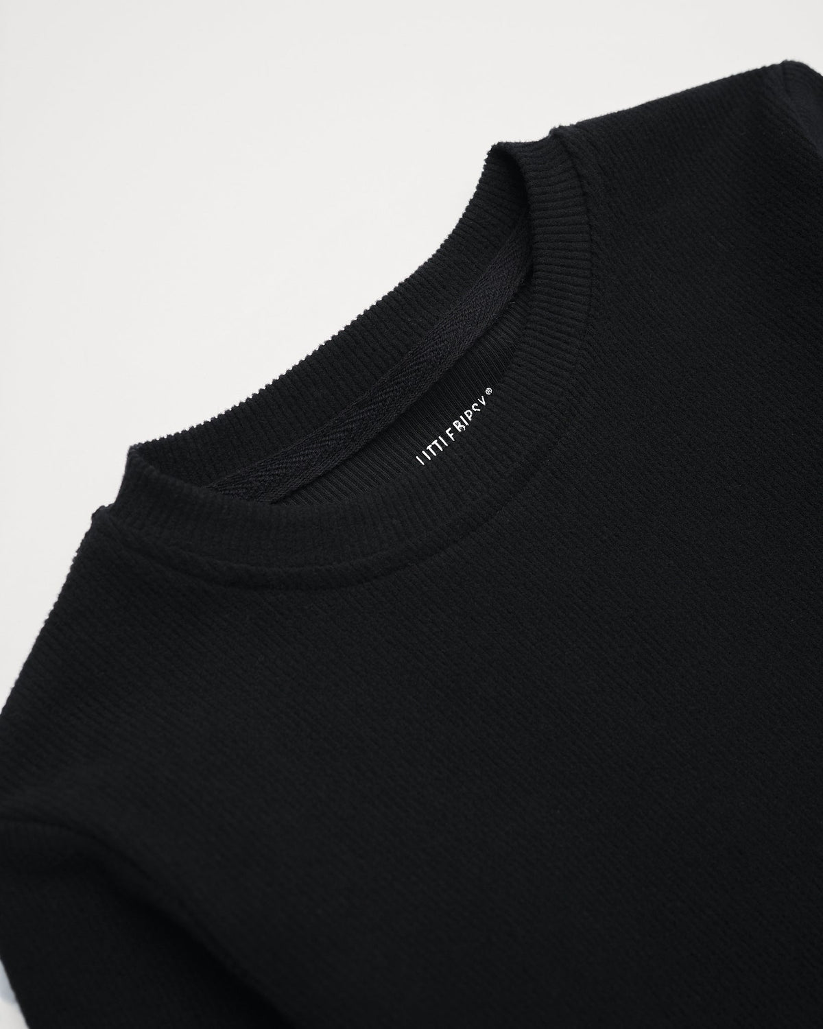 Long Sleeve Ribbed Tee - Black - Little Bipsy