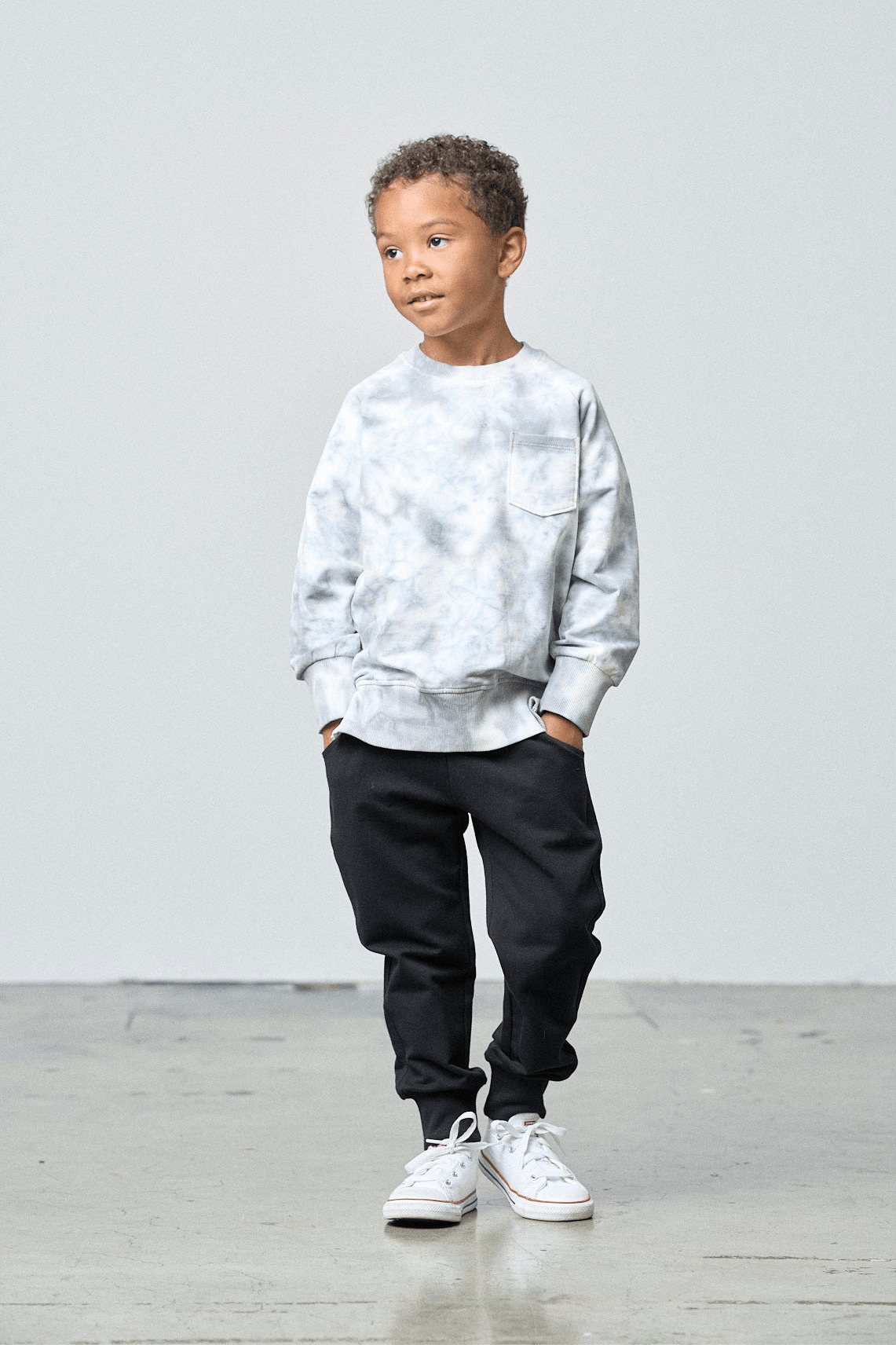Marble Pullover - Grey - Little Bipsy