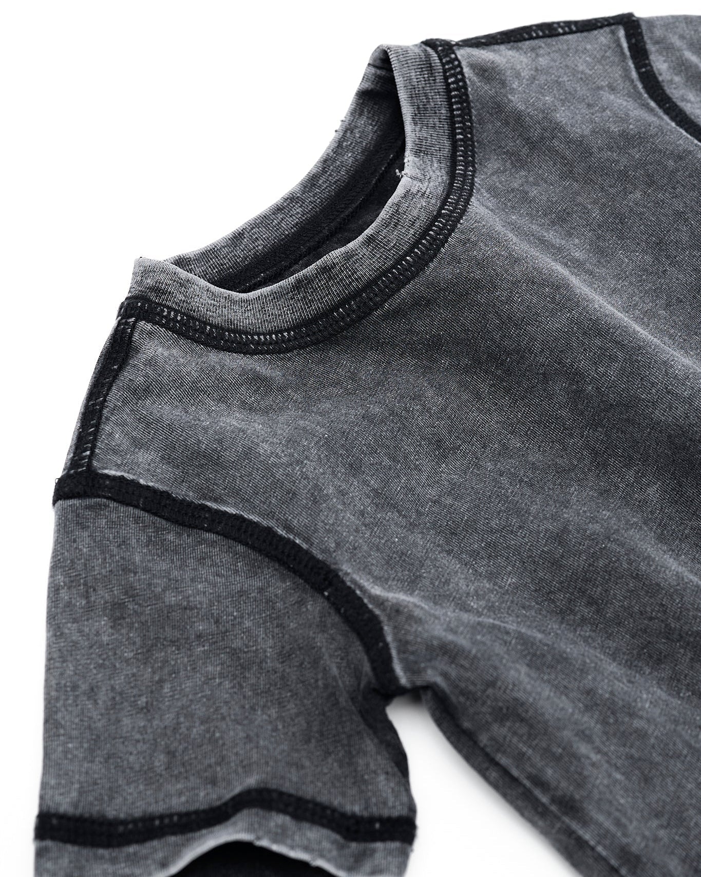 Mineral Wash Tee - Black - Little Bipsy