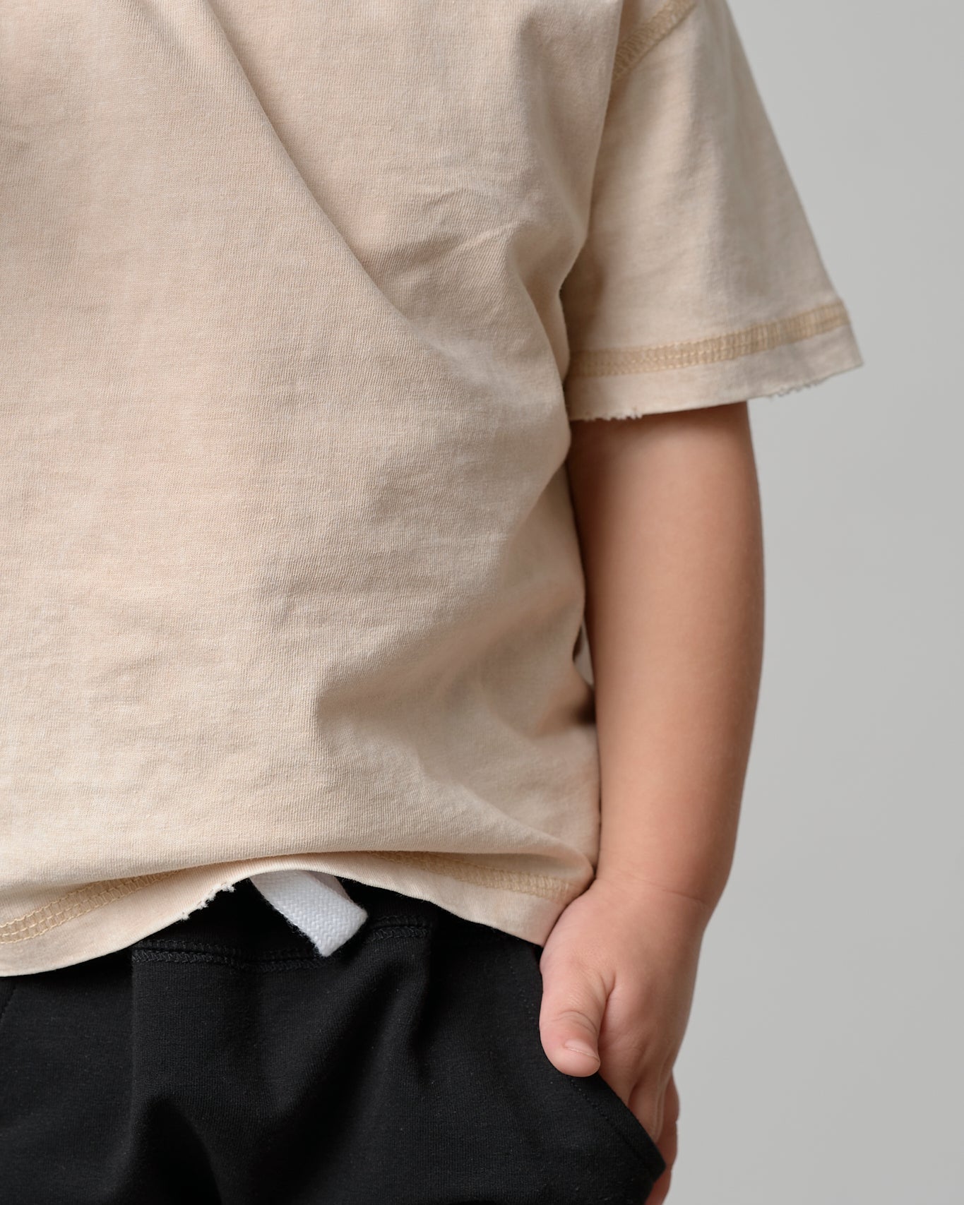 Mineral Wash Tee - Cream - Little Bipsy