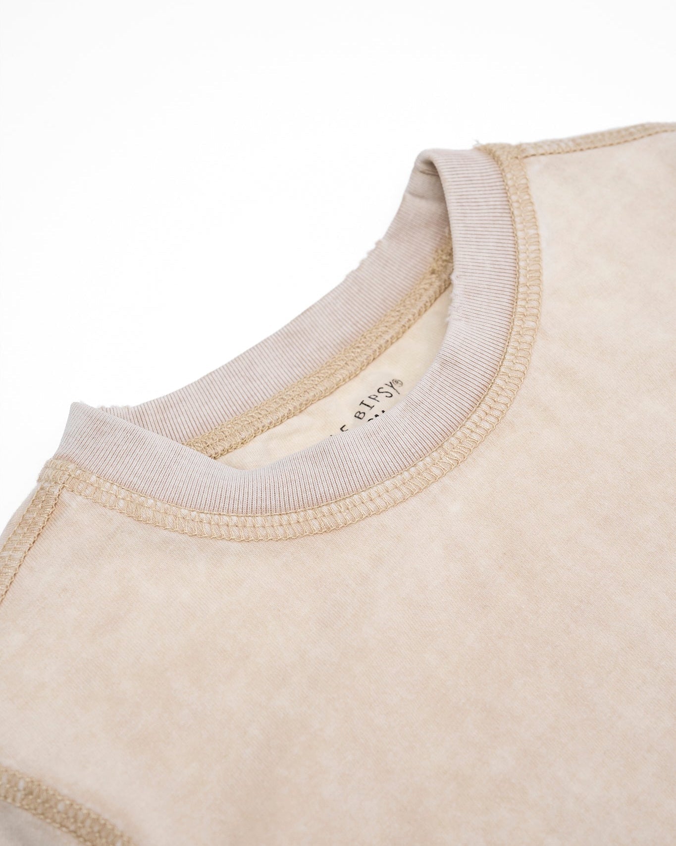 Mineral Wash Tee - Cream - Little Bipsy