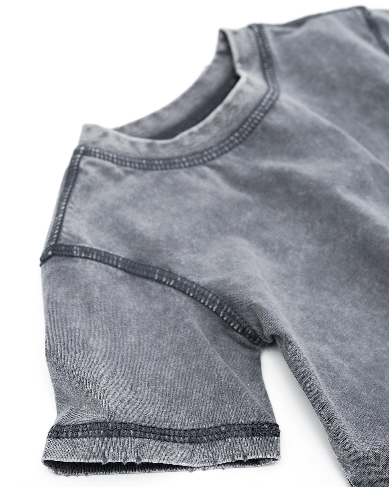 Mineral Wash Tee - Graphite - Little Bipsy