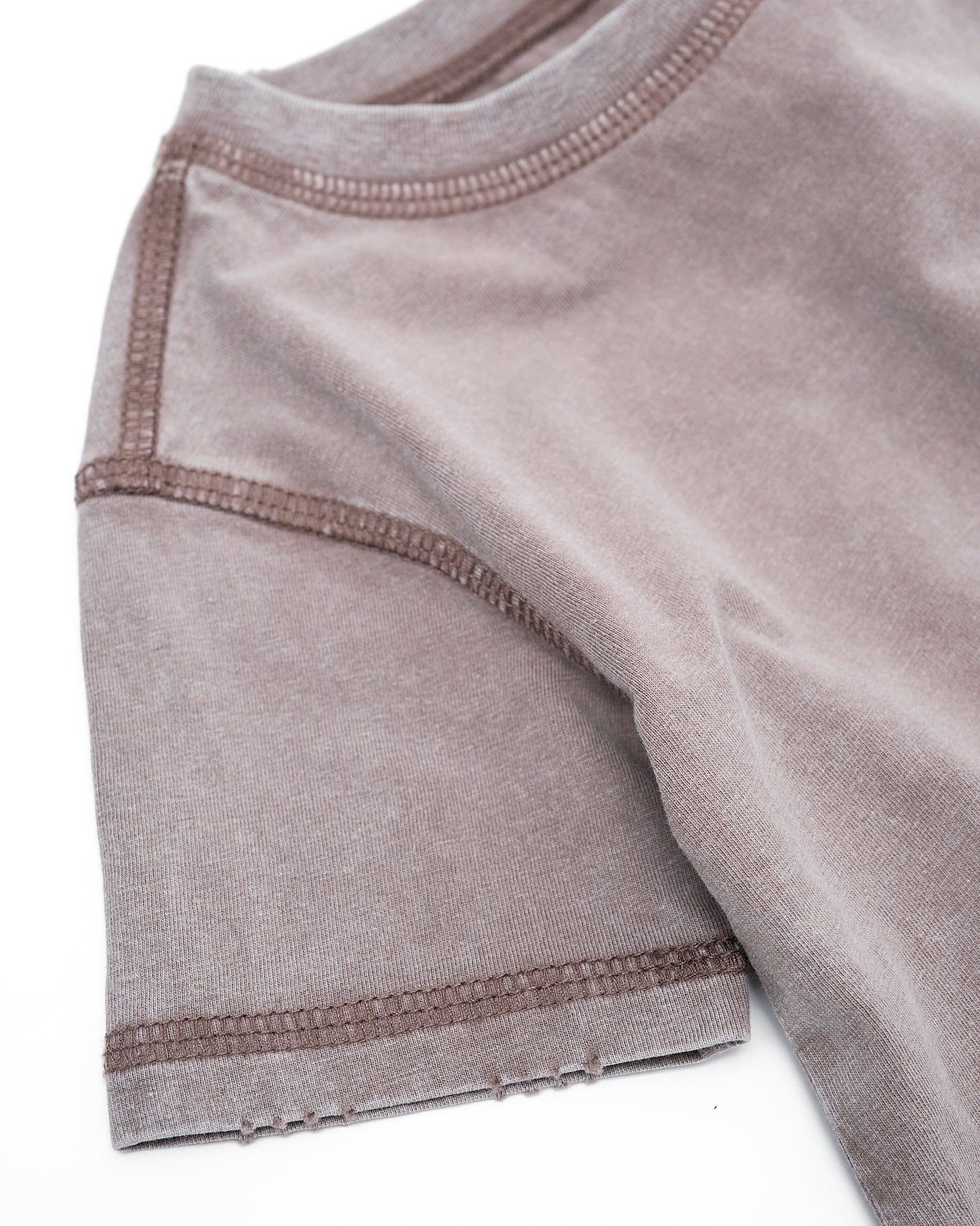 Mineral Wash Tee - Taupe - Little Bipsy