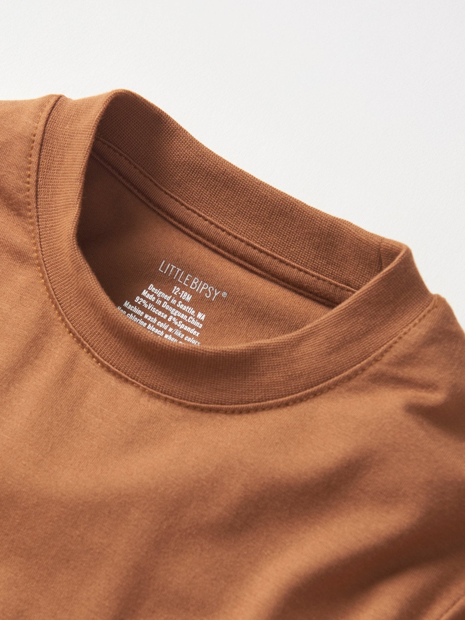Oversized Bamboo Tee - Chestnut - Little Bipsy