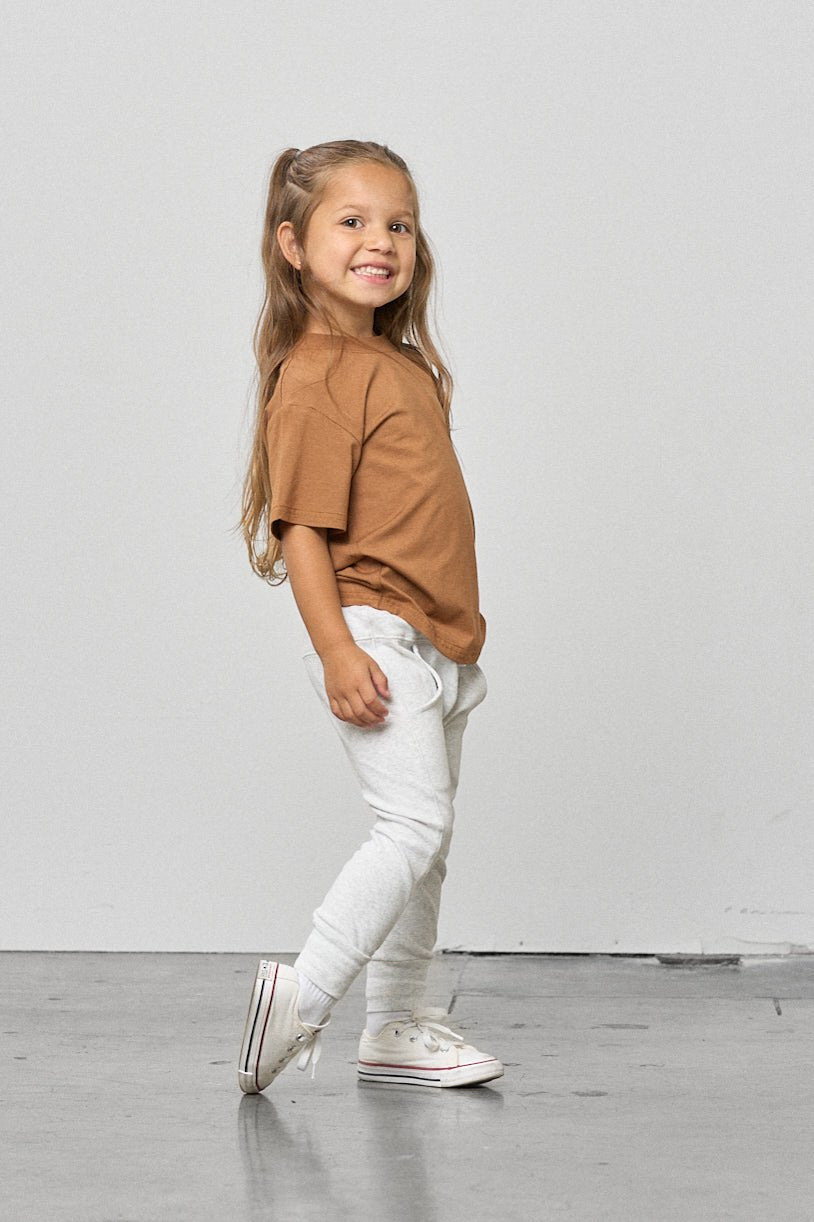 Oversized Bamboo Tee - Chestnut - Little Bipsy