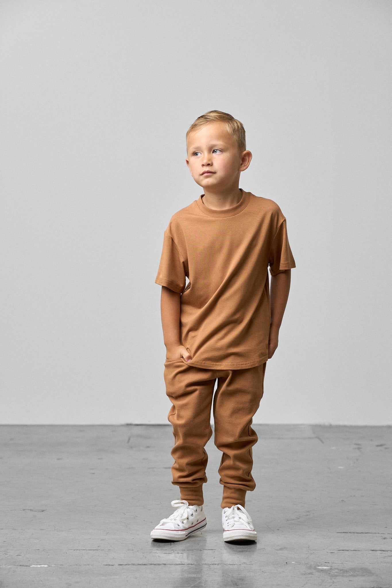 Oversized Bamboo Tee - Chestnut - Little Bipsy