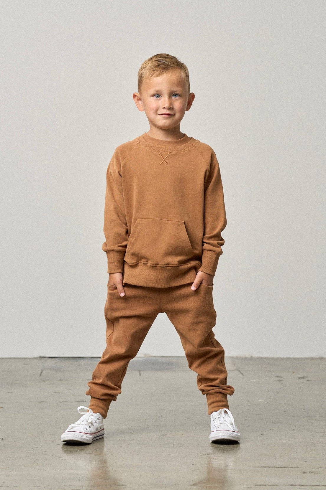 Pocket Pullover - Chestnut - Little Bipsy