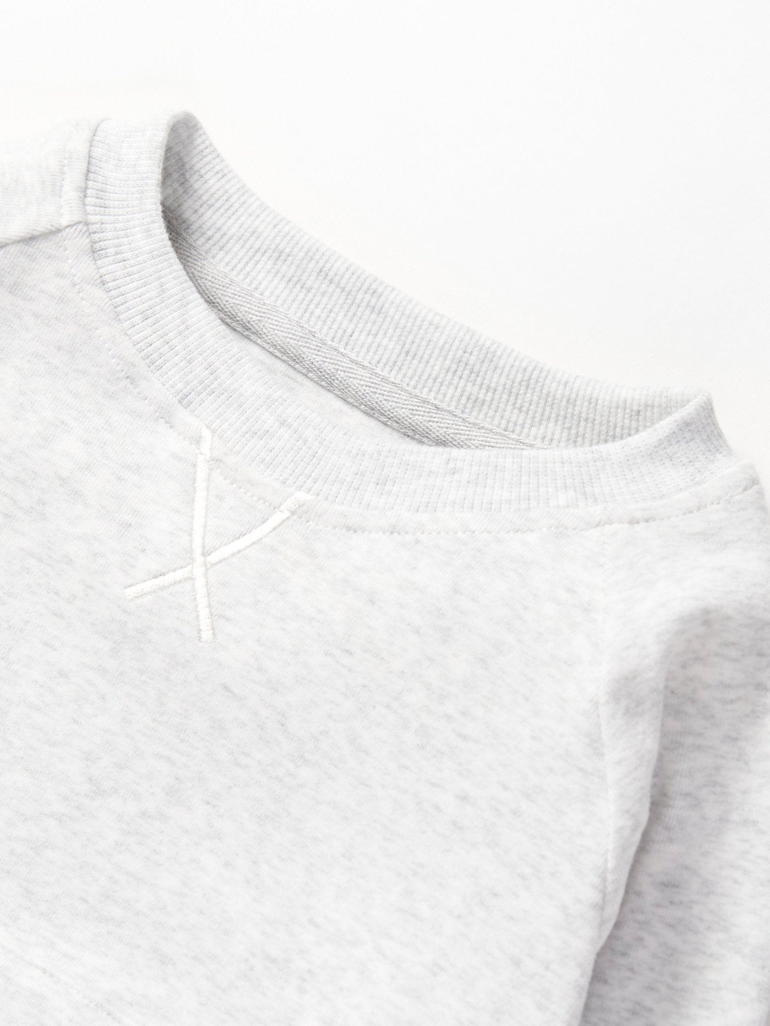 Pocket Pullover - Light Heather Grey - Little Bipsy