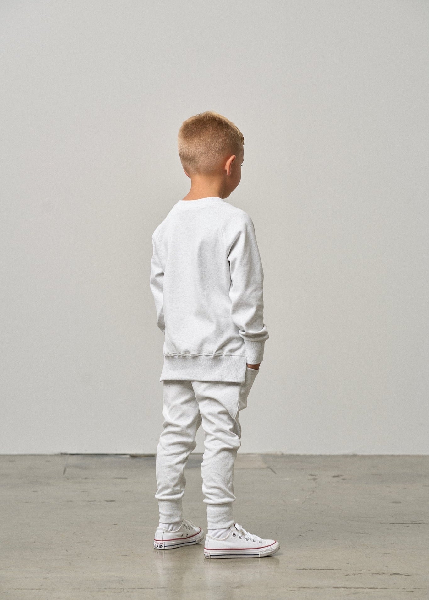 Pocket Pullover - Light Heather Grey - Little Bipsy