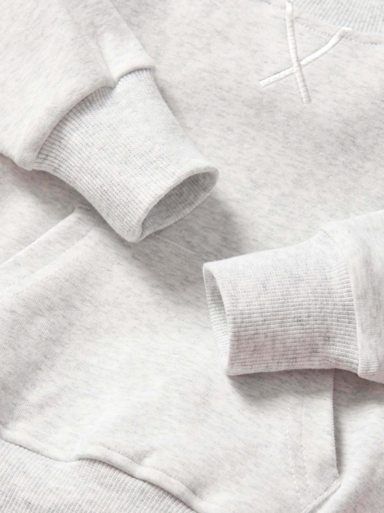 Pocket Pullover - Light Heather Grey - Little Bipsy