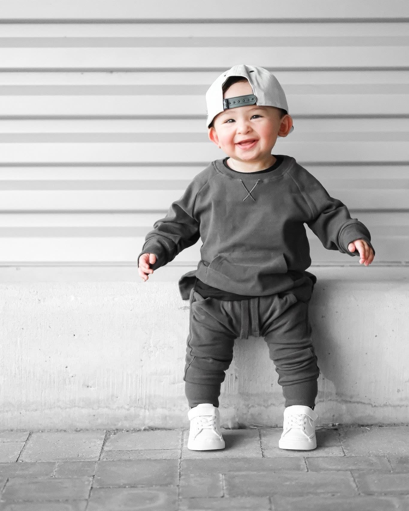 Pocket Pullover - Shadow - Little Bipsy