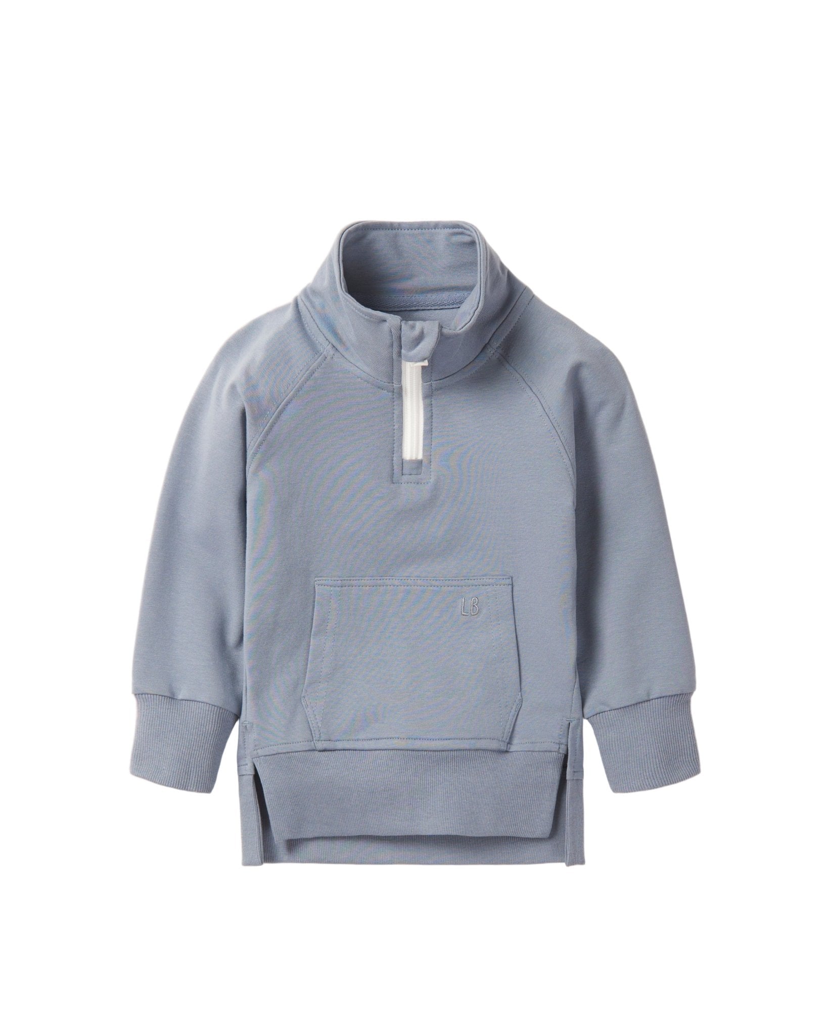 Quarter Zip Pullover - Ocean - Little Bipsy