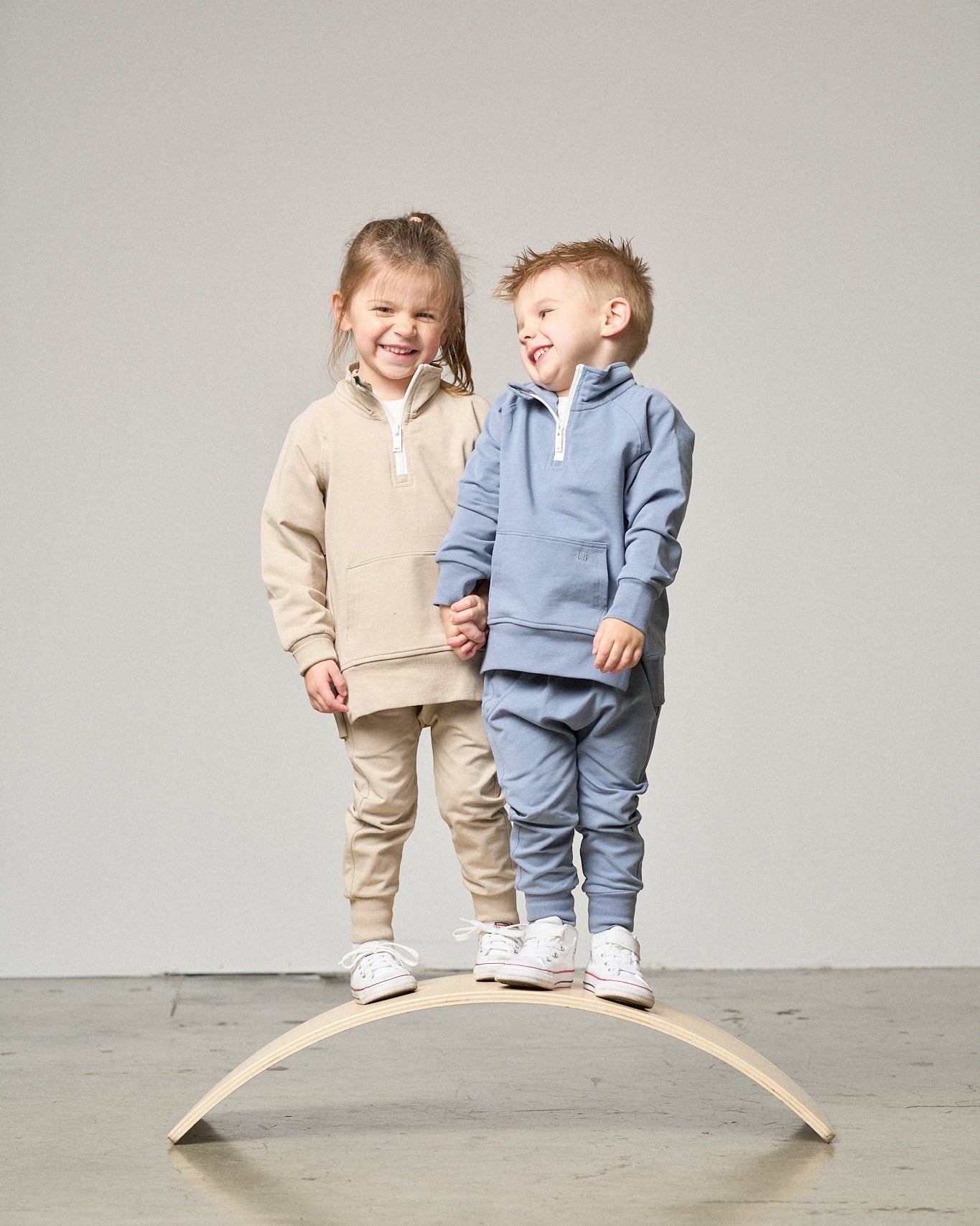 Quarter Zip Pullover - Ocean - Little Bipsy