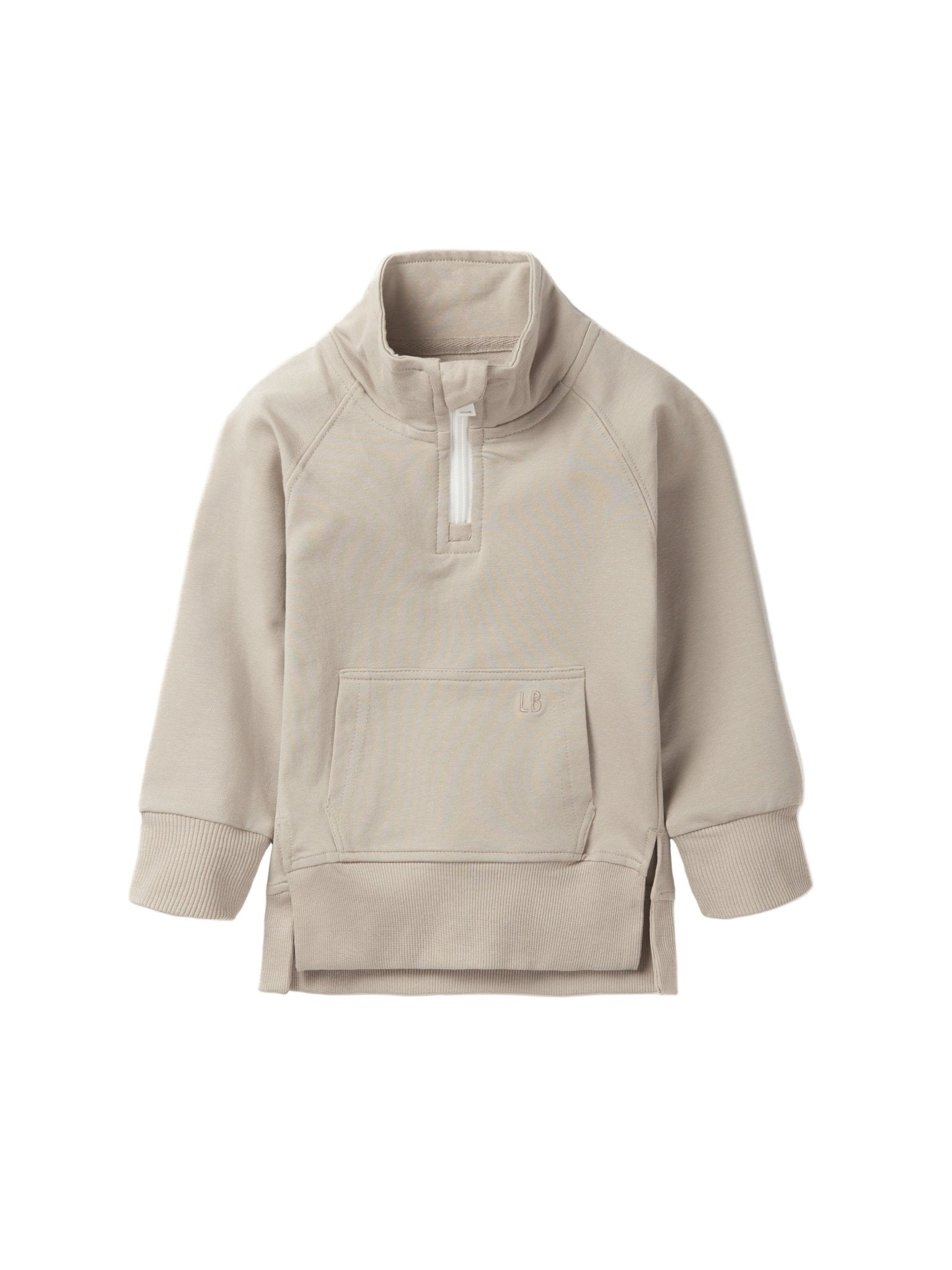 Quarter Zip Pullover - Sand - Little Bipsy
