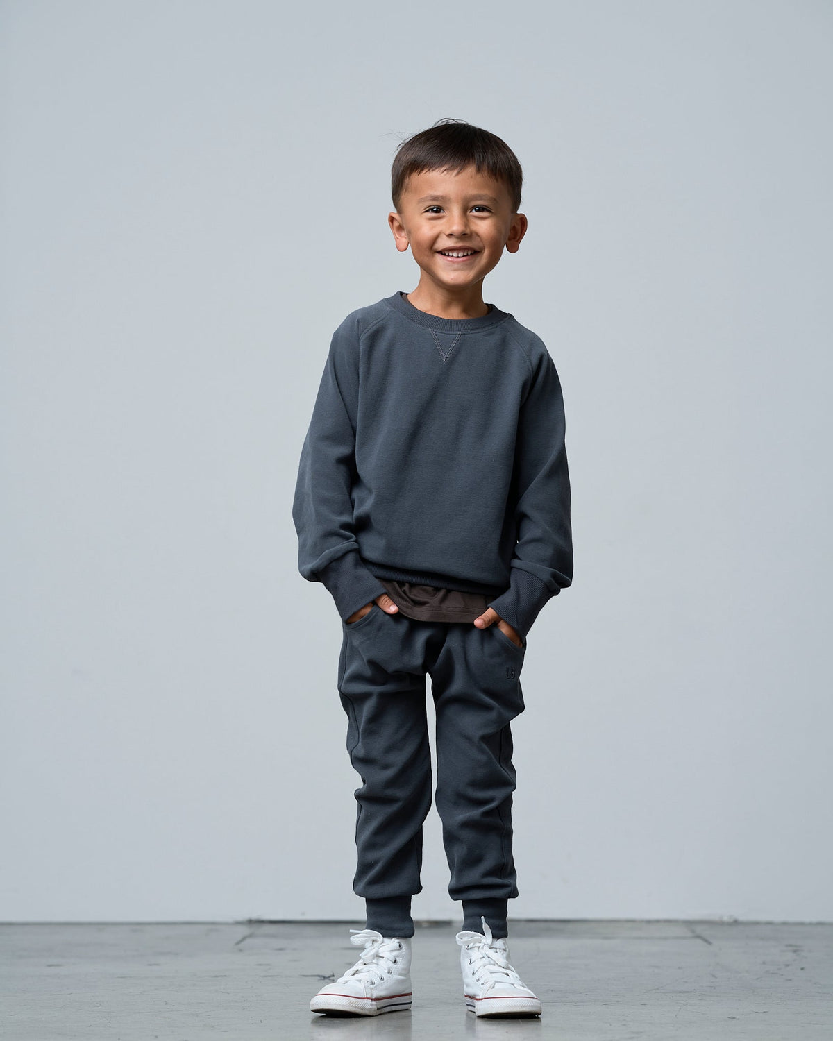 Raglan Crewneck - Blue - Little Bipsy