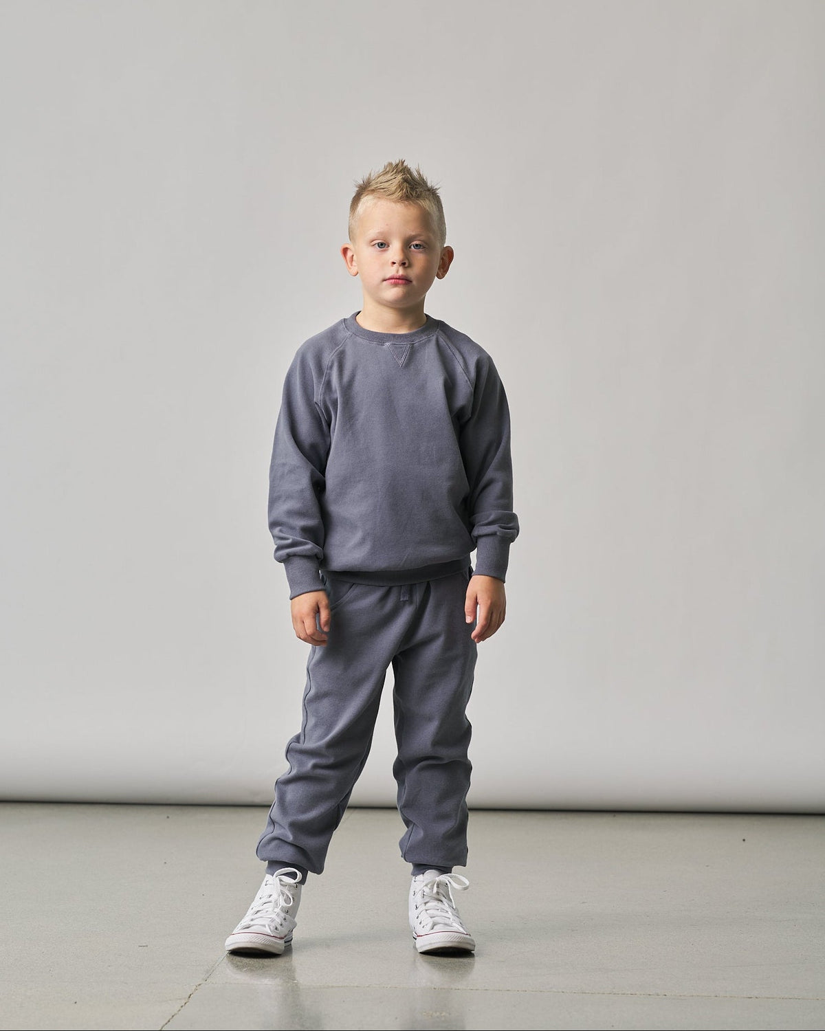 Raglan Crewneck - Smoke - Little Bipsy