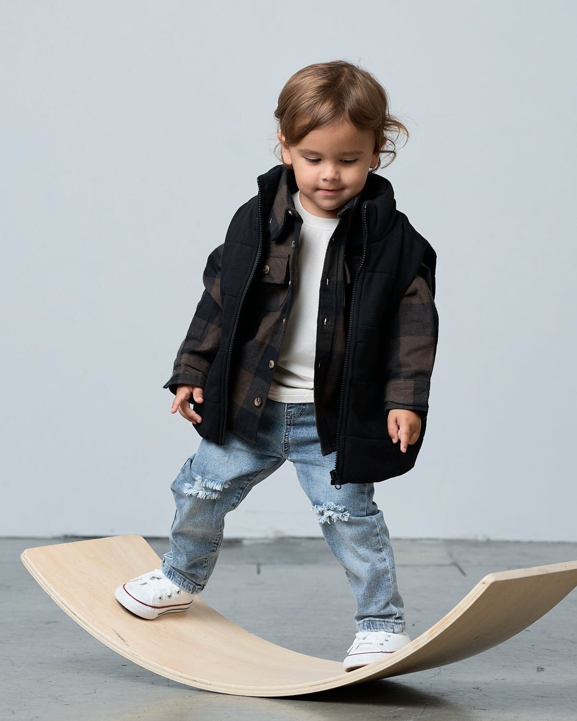 Relaxed Fit Distressed Denim - Little Bipsy