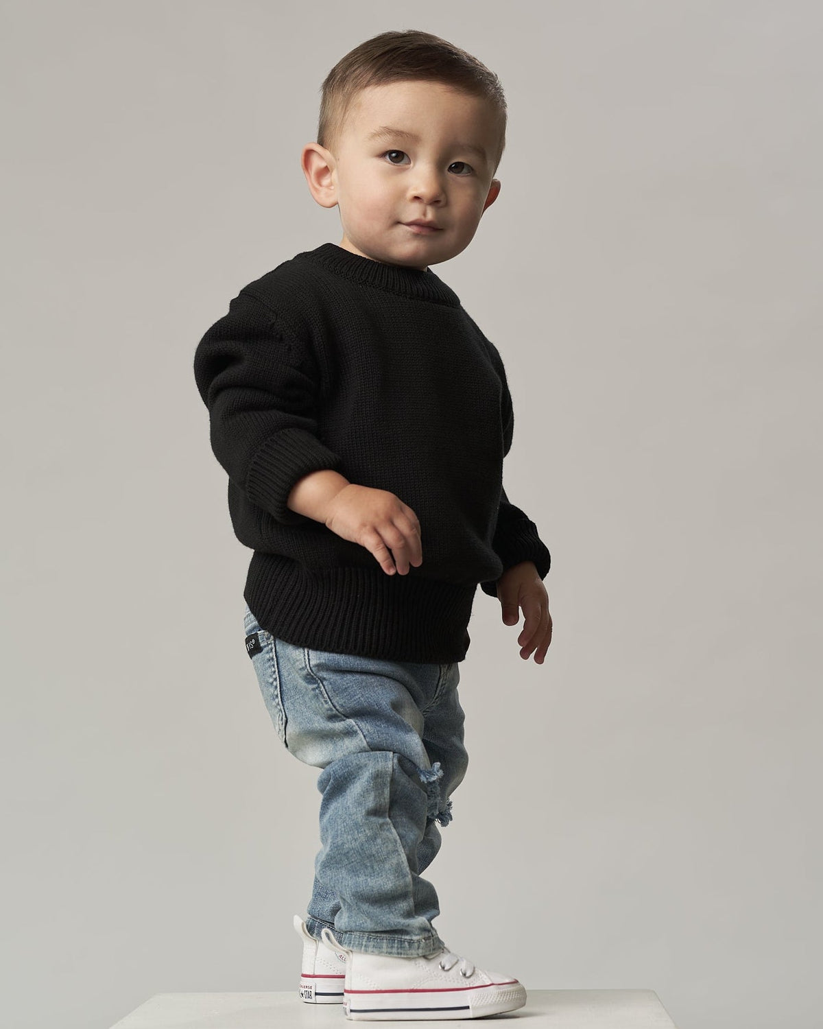 Relaxed Fit Distressed Denim - Little Bipsy