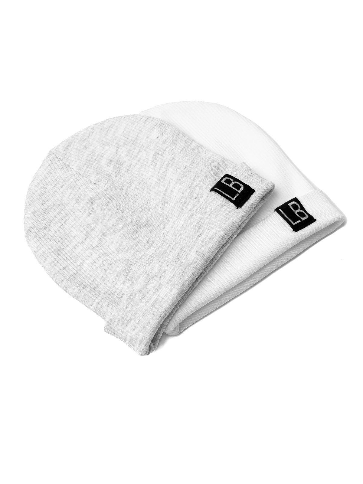 Kids Ribbed White Beanie Hat - Little Bipsy