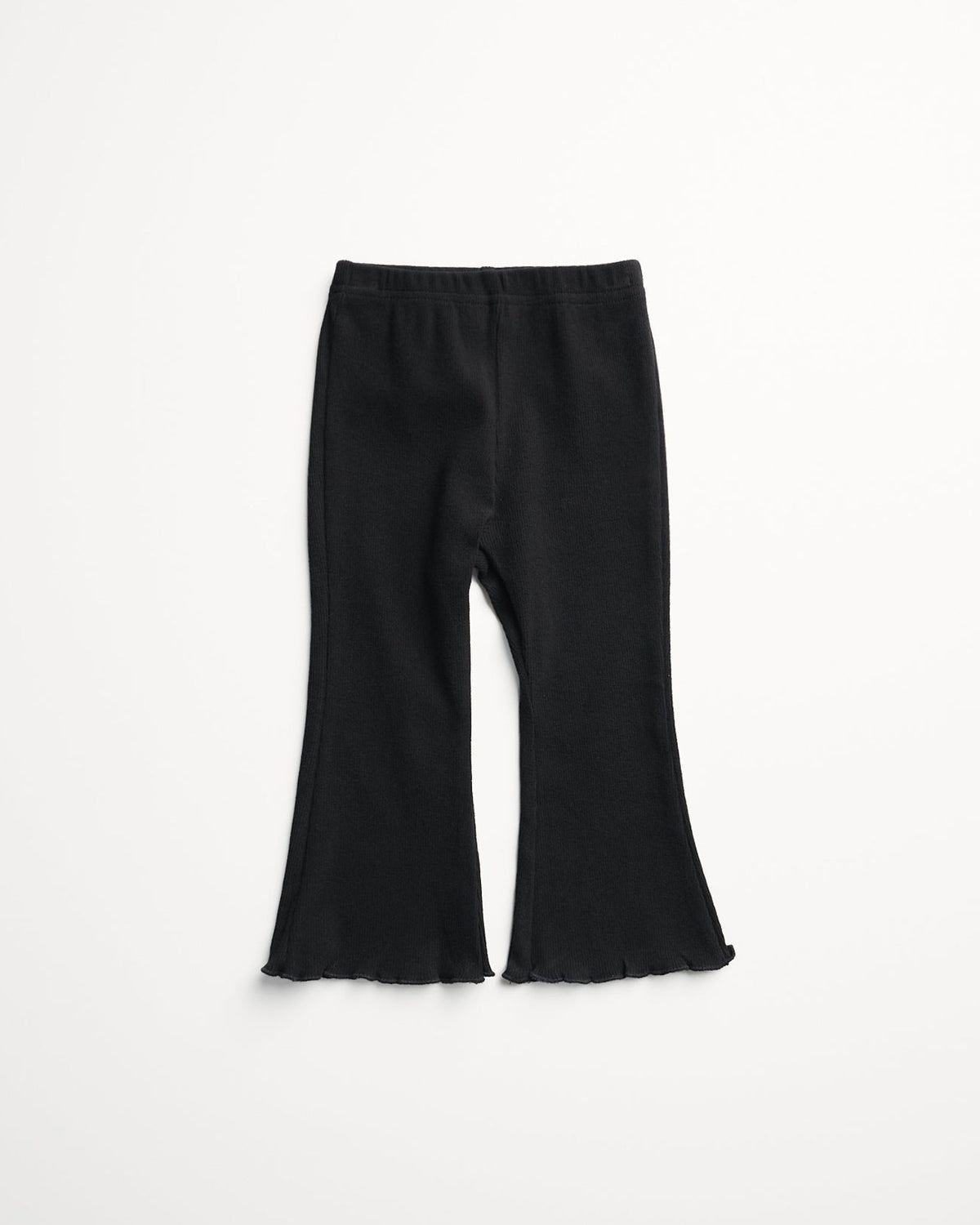 Ribbed Flare Pant - Black - Little Bipsy
