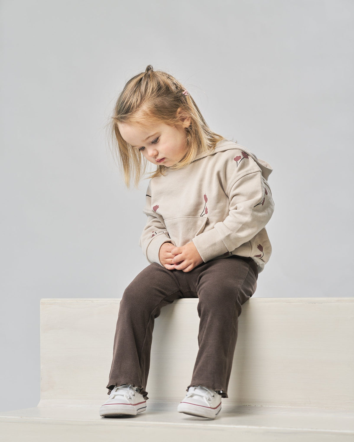 Ribbed Flare Pant - Brown - Little Bipsy