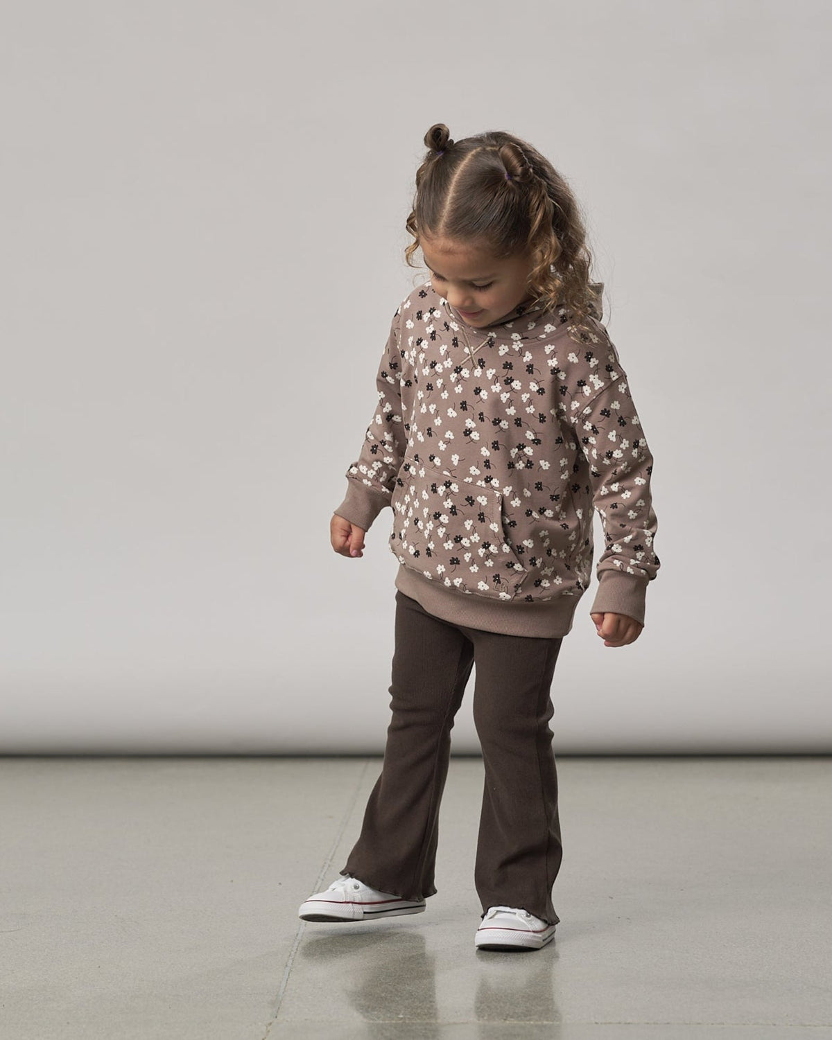 Ribbed Flare Pant - Brown - Little Bipsy