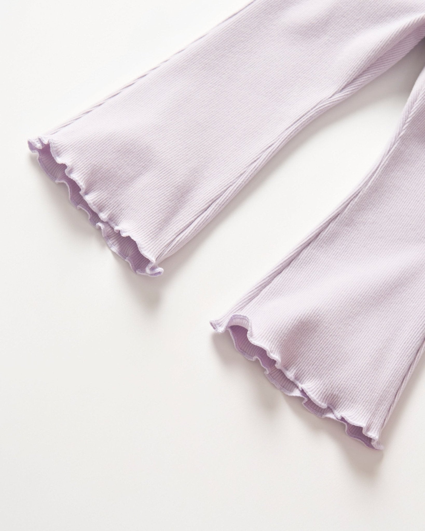 Ribbed Flare Pant - Lilac - Little Bipsy