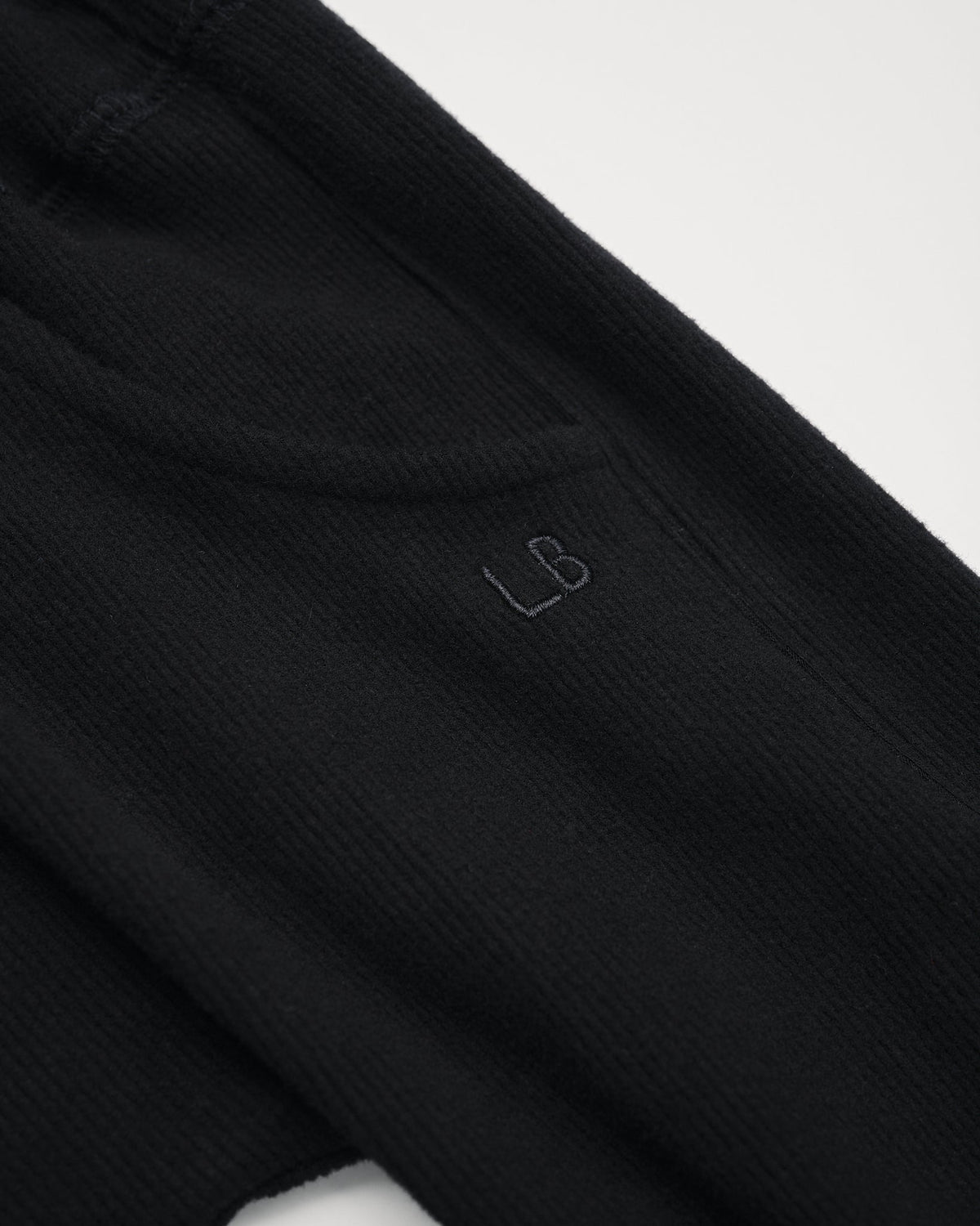 Ribbed Jogger - Black - Little Bipsy