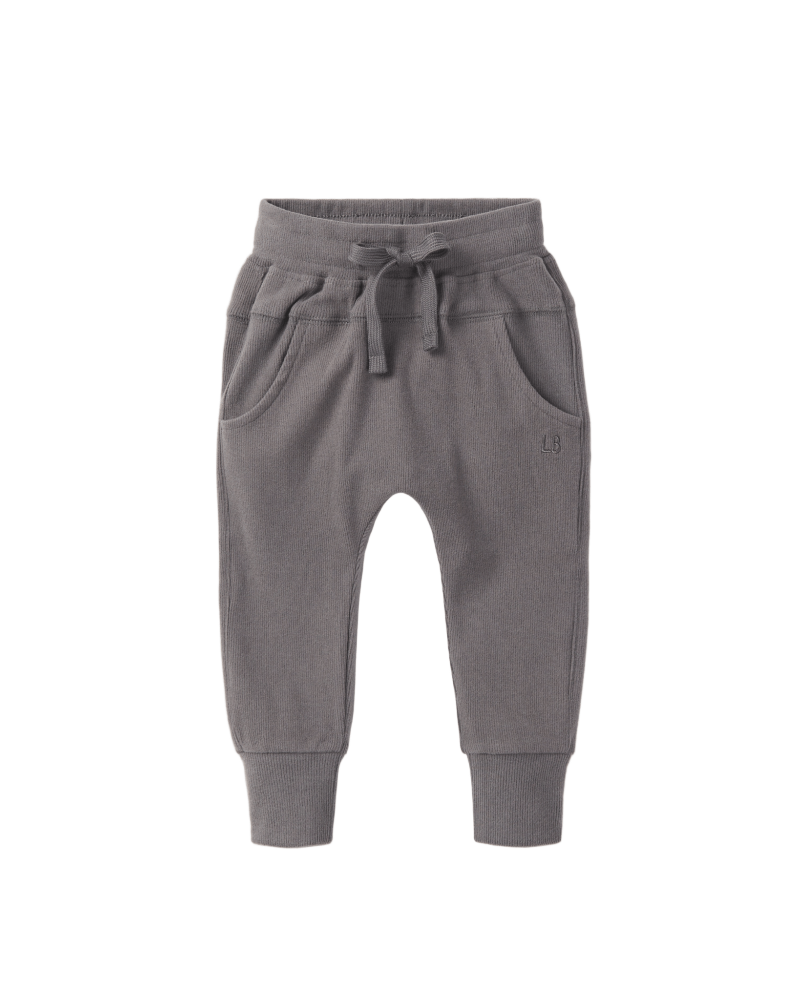 Ribbed Jogger - Graphite - Little Bipsy