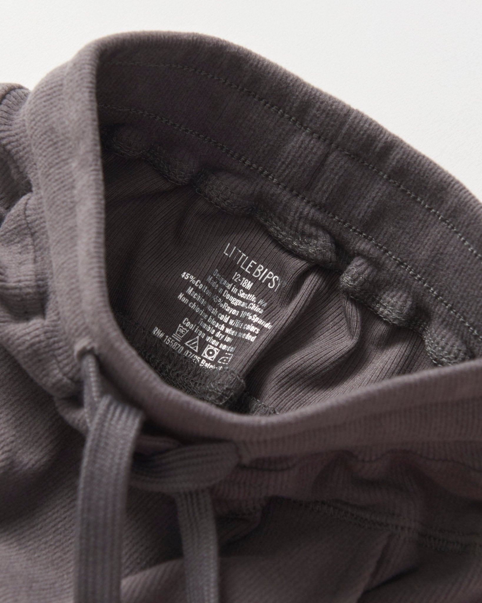 Ribbed Jogger - Graphite - Little Bipsy