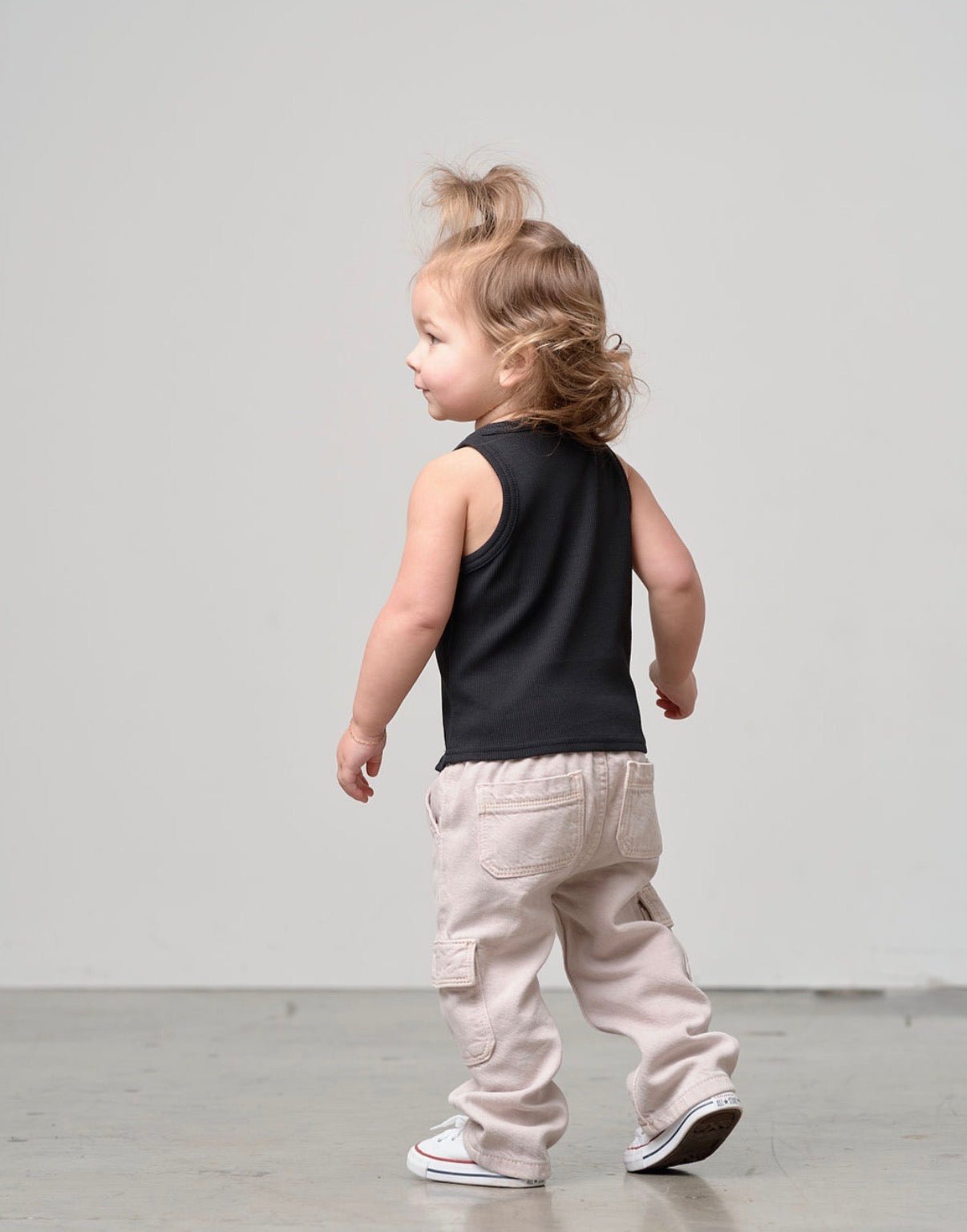 Ribbed Tank - Black - Little Bipsy