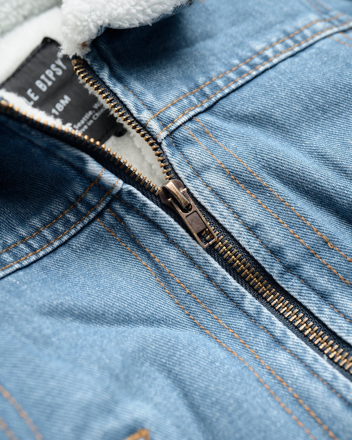 Sherpa Denim Jacket - Little Bipsy