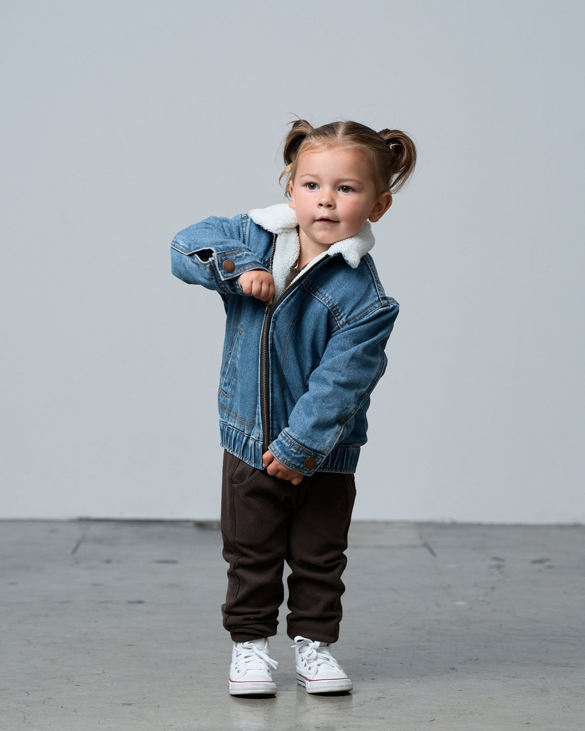 Sherpa Denim Jacket - Little Bipsy