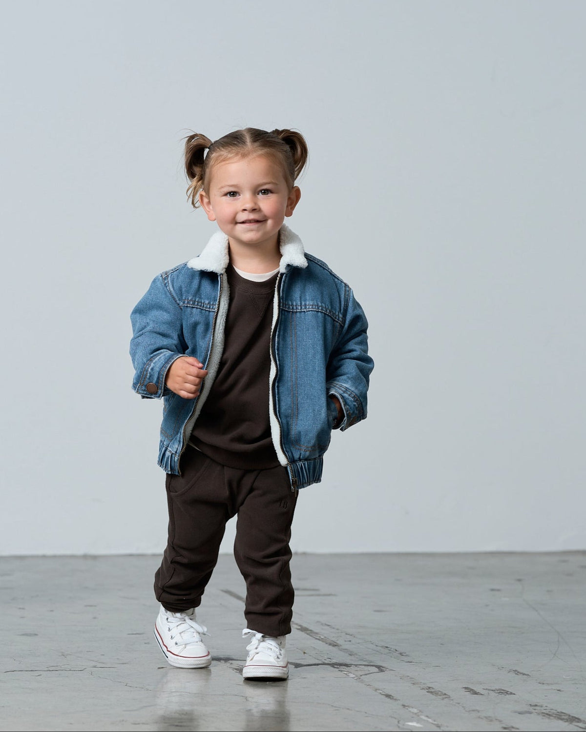 Sherpa Denim Jacket - Little Bipsy